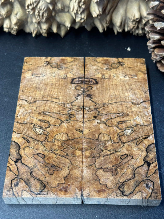Stabilized Spalted Sugar Maple Knife Scales 1911 Grips Natural SM23