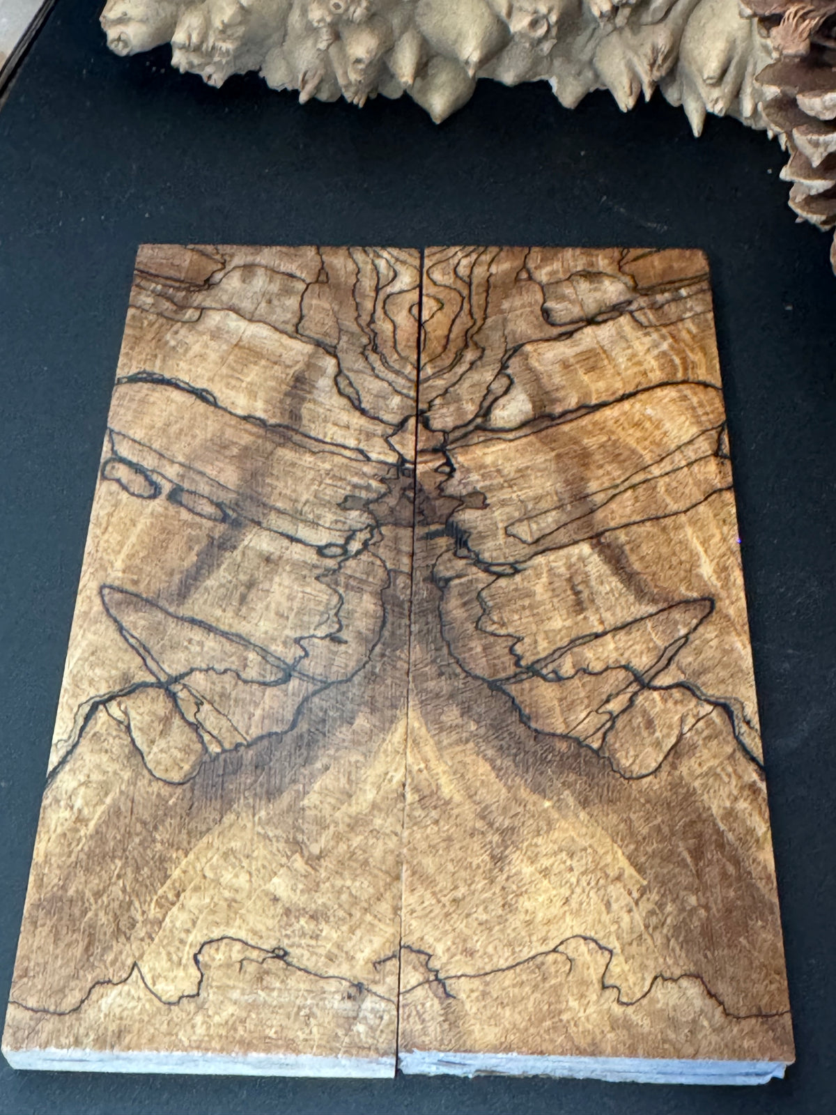Stabilized Spalted Sugar Maple Knife Scales 1911 Grips Natural SM24
