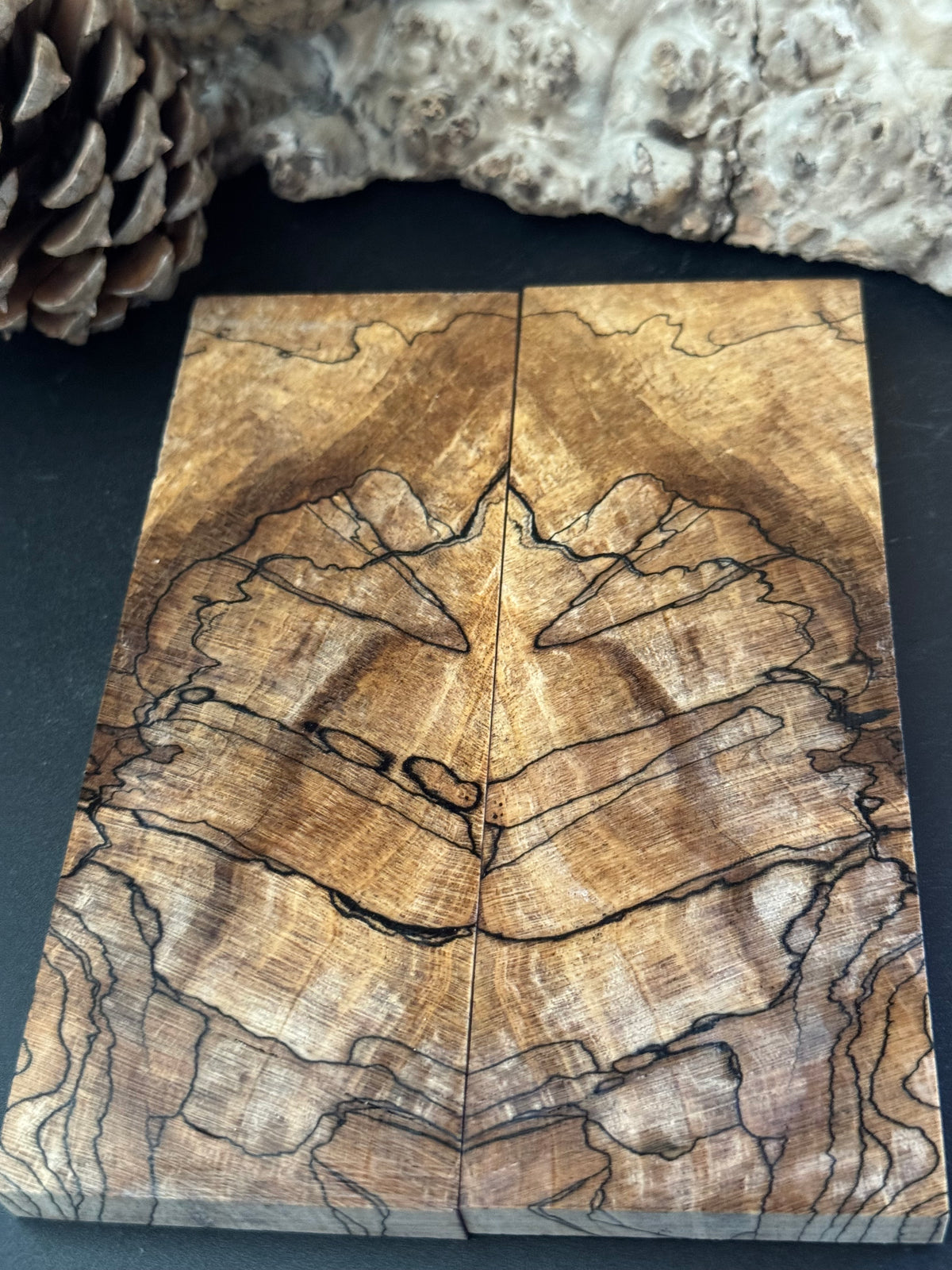 Stabilized Spalted Sugar Maple Knife Scales 1911 Grips Natural SM24