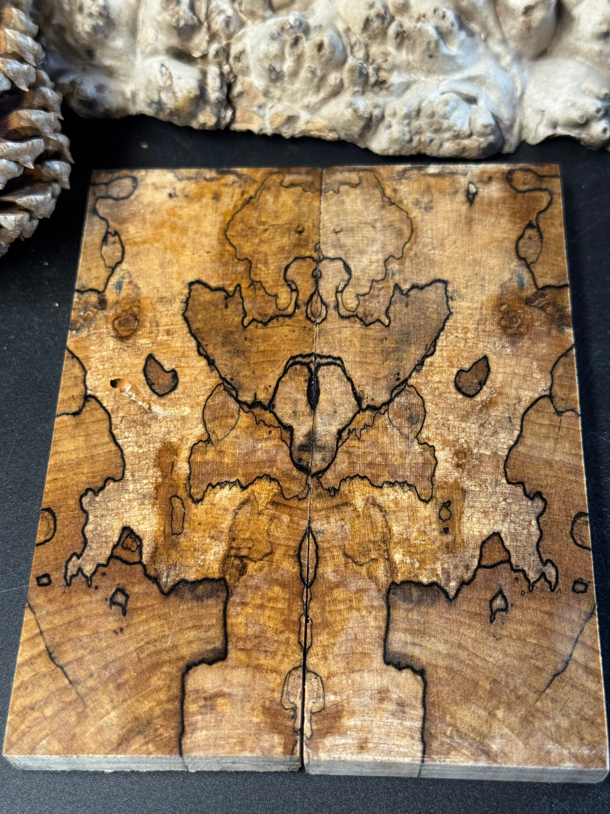 Stabilized Spalted Sugar Maple Knife Scales 1911 Grips Natural SM28