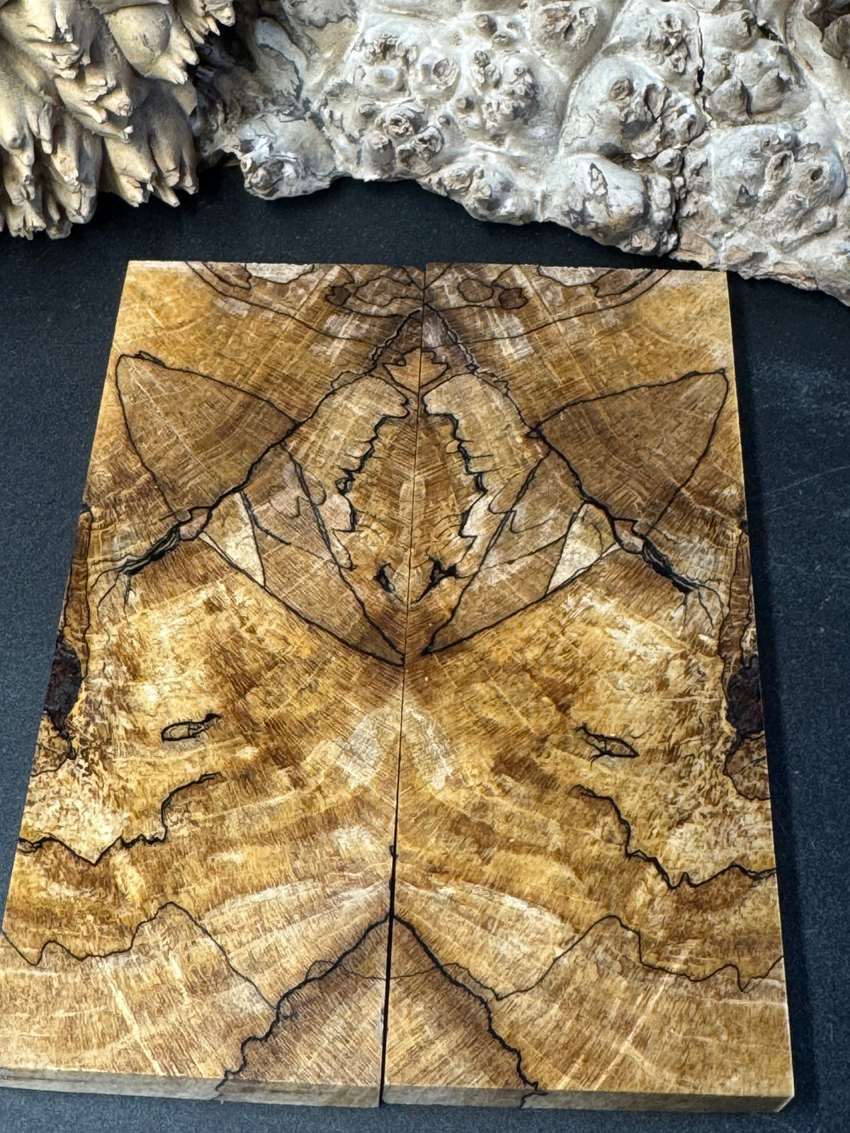 Stabilized Spalted Sugar Maple Knife Scales 1911 Grips Natural SM34