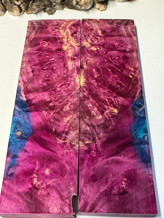 Stabilized Box Elder Burl Knife Scales / 1911 Grips BE41