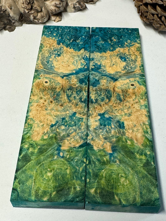 Stabilized Box Elder Burl Knife Scales / 1911 Grips BE57