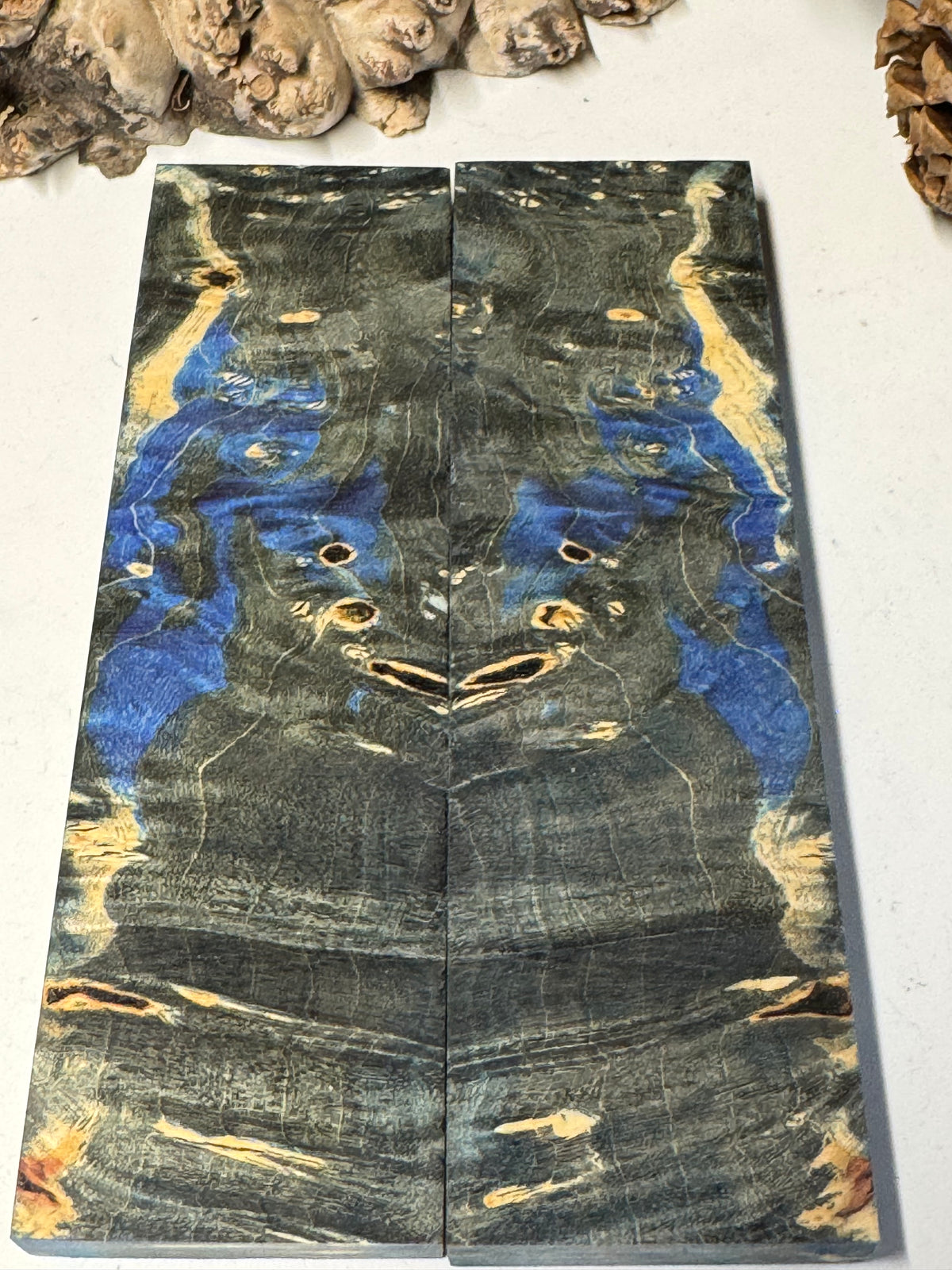 Stabilized Box Elder Burl Knife Scales / 1911 Grips BE60