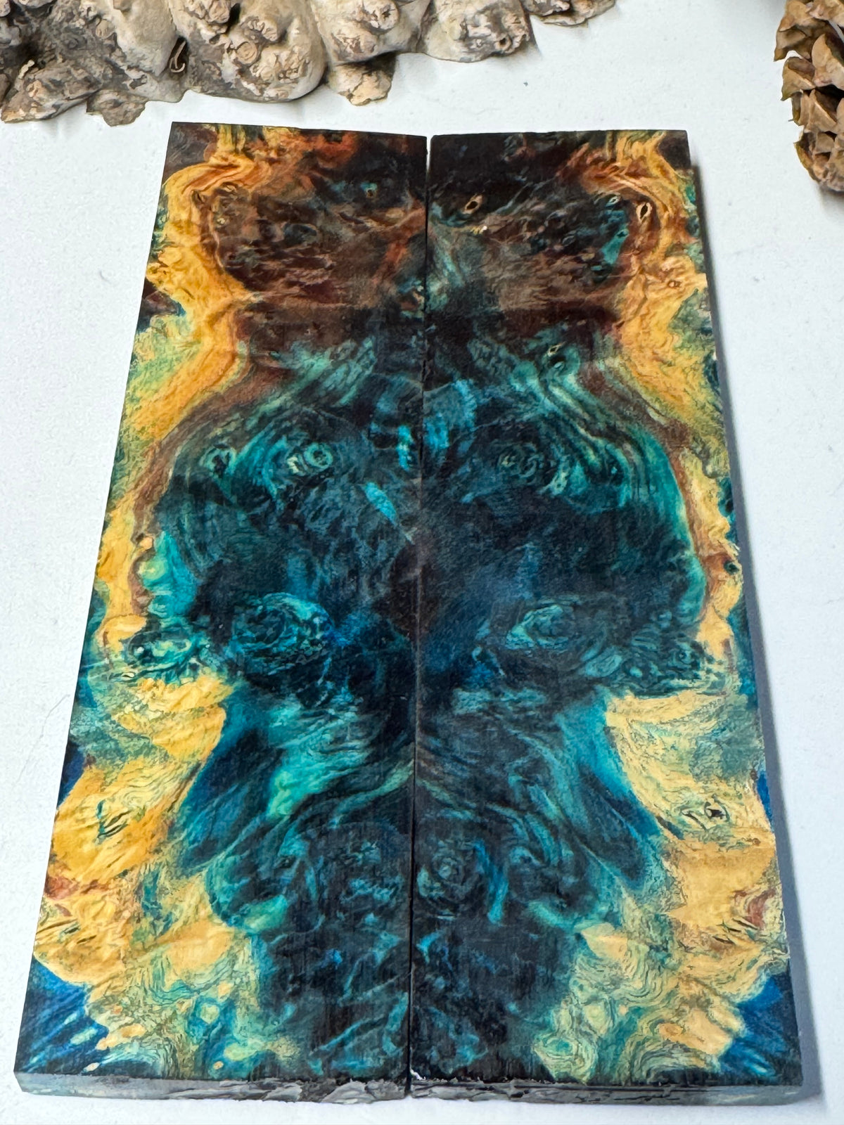 Stabilized Box Elder Burl Knife Scales / 1911 Grips BE63