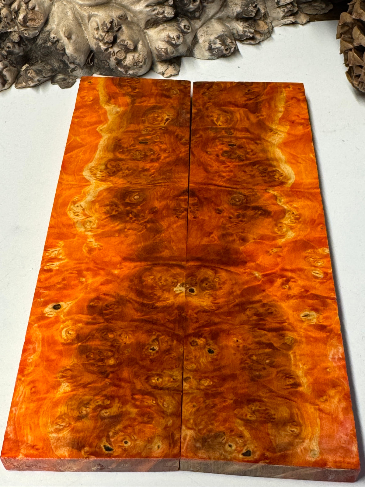 Stabilized Box Elder Burl Knife Scales / 1911 Grips BE66