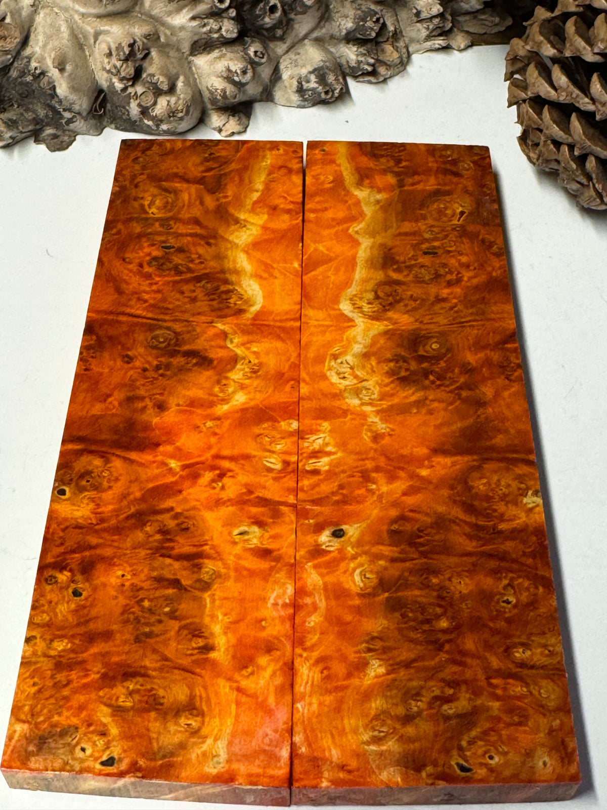 Stabilized Box Elder Burl Knife Scales / 1911 Grips BE66