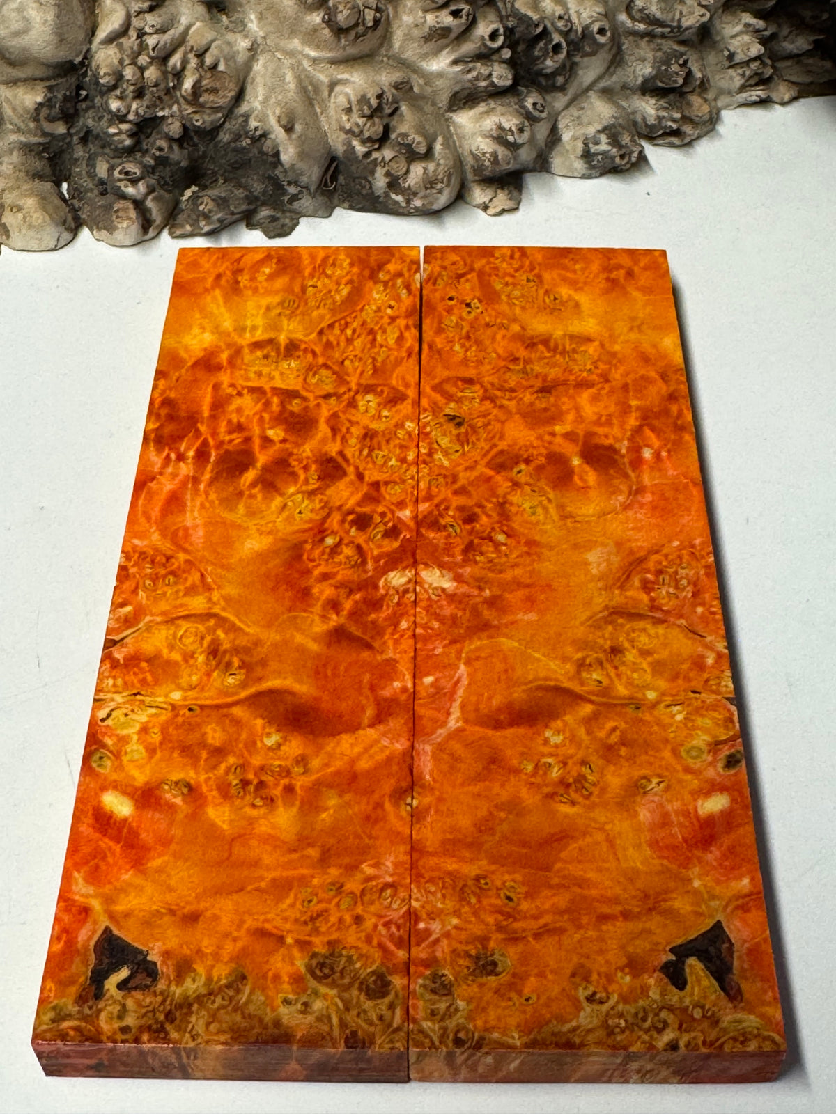 Stabilized Box Elder Burl Knife Scales / 1911 Grips BE67