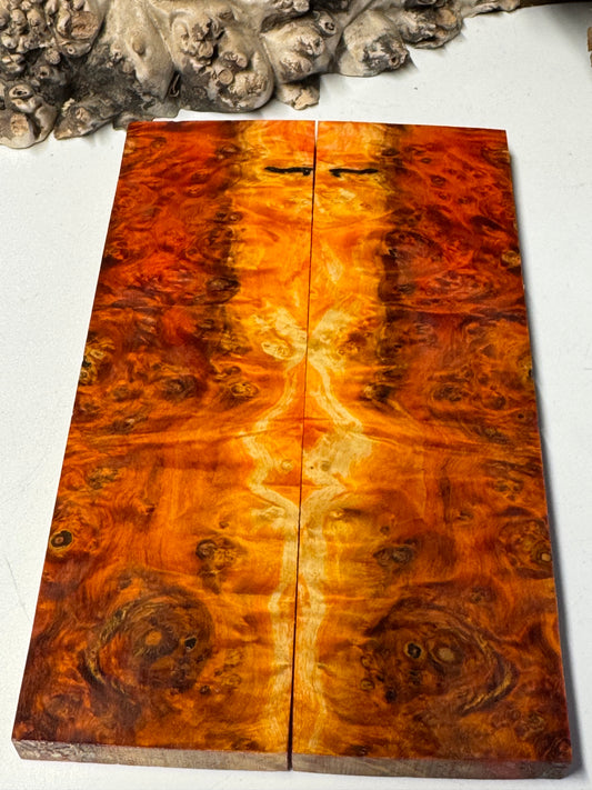 Stabilized Box Elder Burl Knife Scales / 1911 Grips BE68