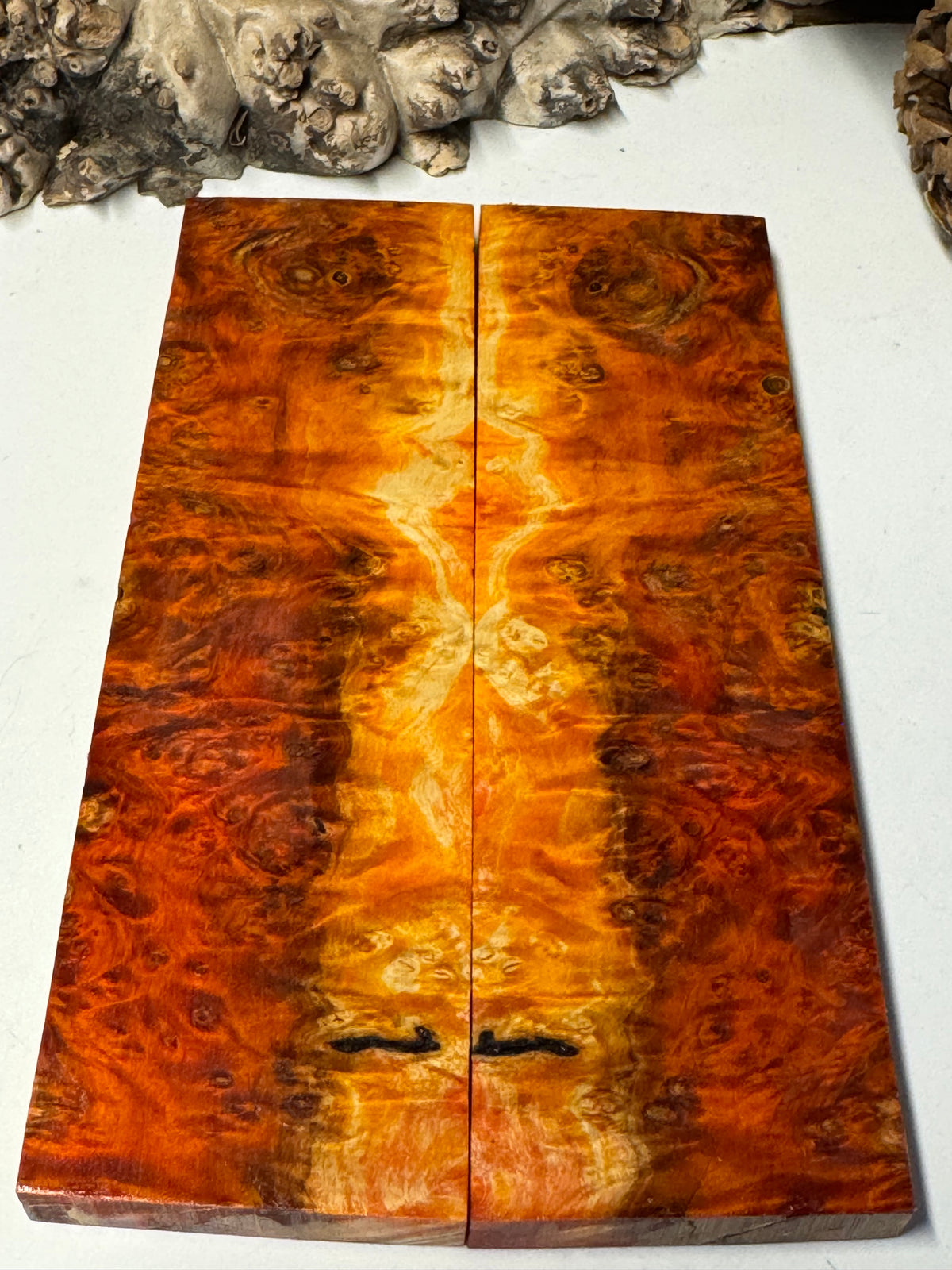 Stabilized Box Elder Burl Knife Scales / 1911 Grips BE68