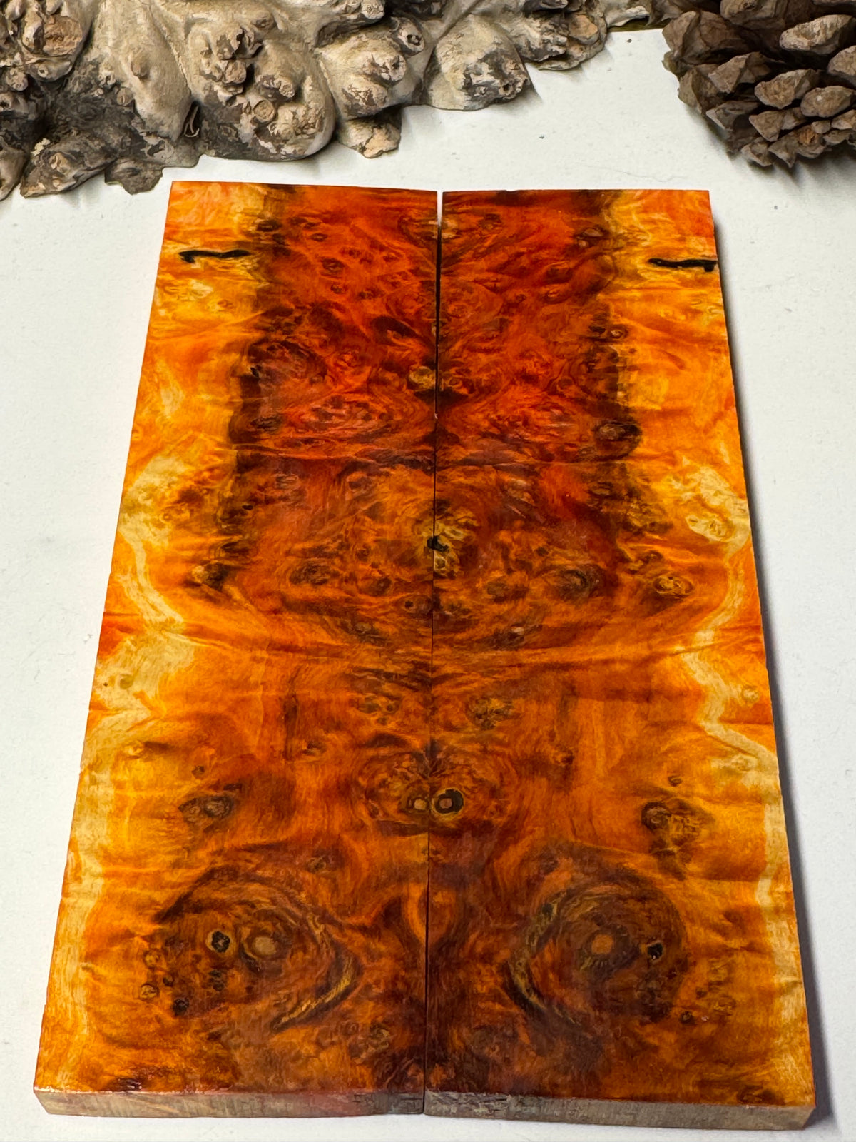 Stabilized Box Elder Burl Knife Scales / 1911 Grips BE68