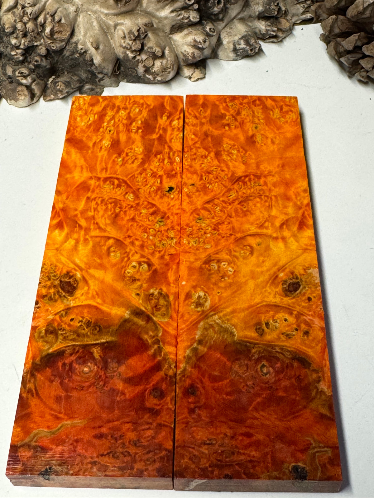 Stabilized Box Elder Burl Knife Scales / 1911 Grips BE69
