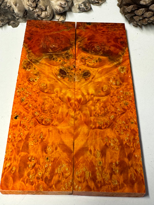 Stabilized Box Elder Burl Knife Scales / 1911 Grips BE69