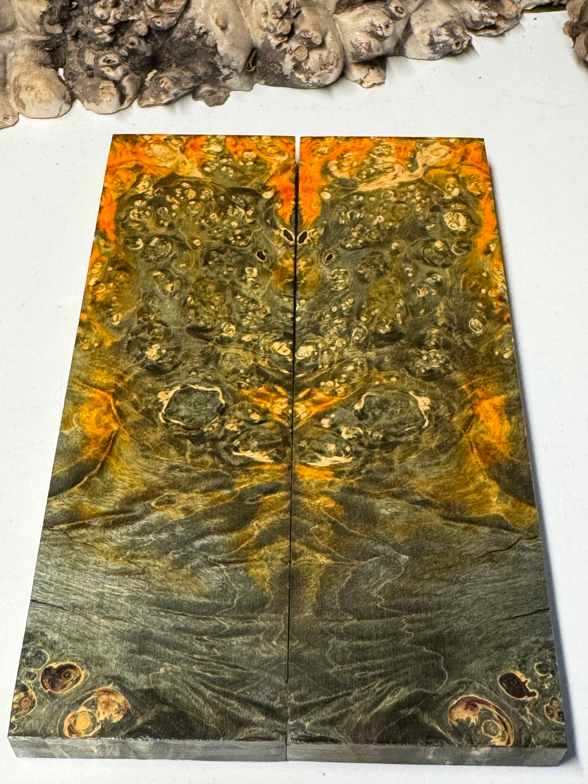Stabilized Box Elder Burl Knife Scales / 1911 Grips BE72