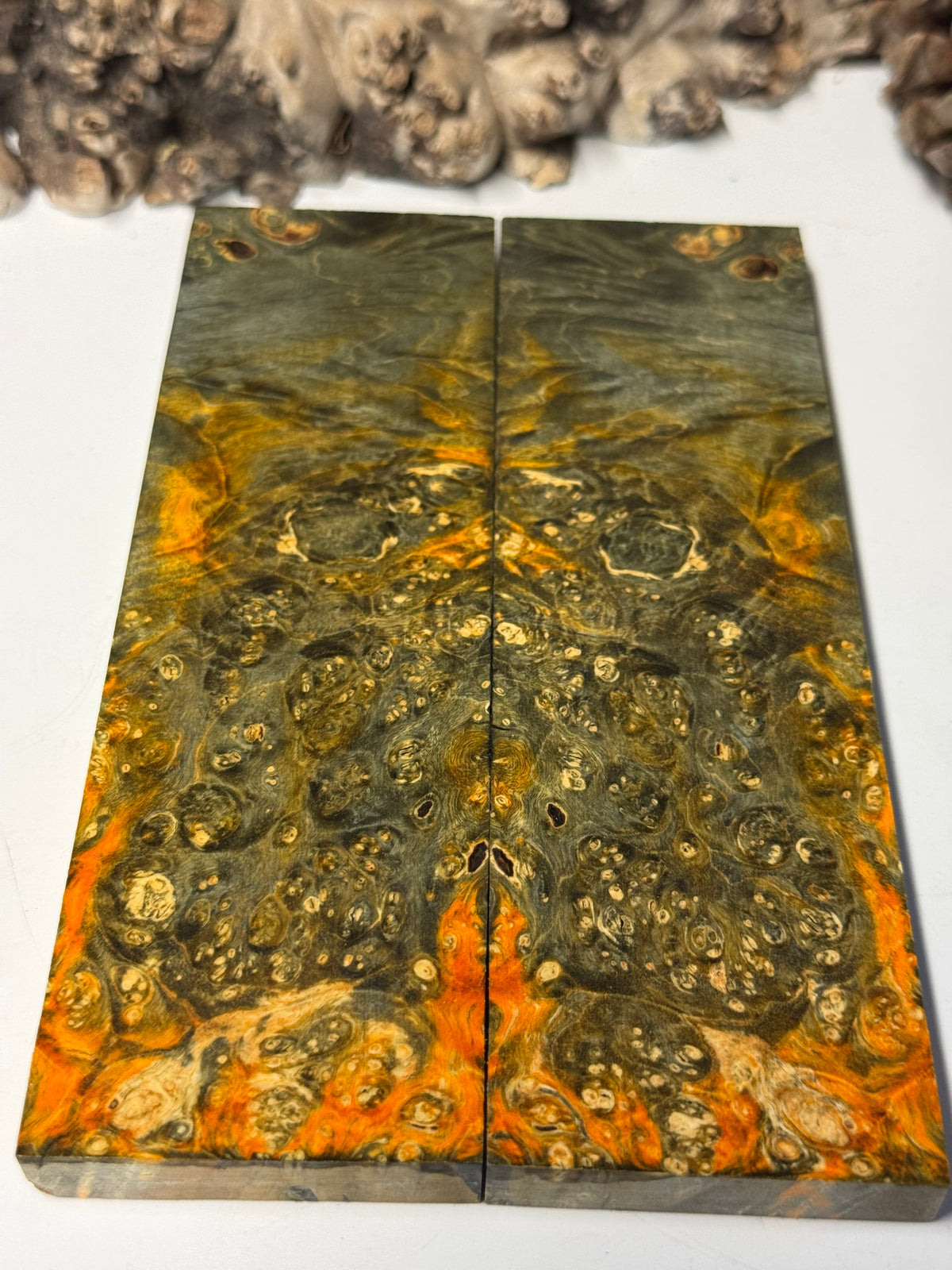 Stabilized Box Elder Burl Knife Scales / 1911 Grips BE72