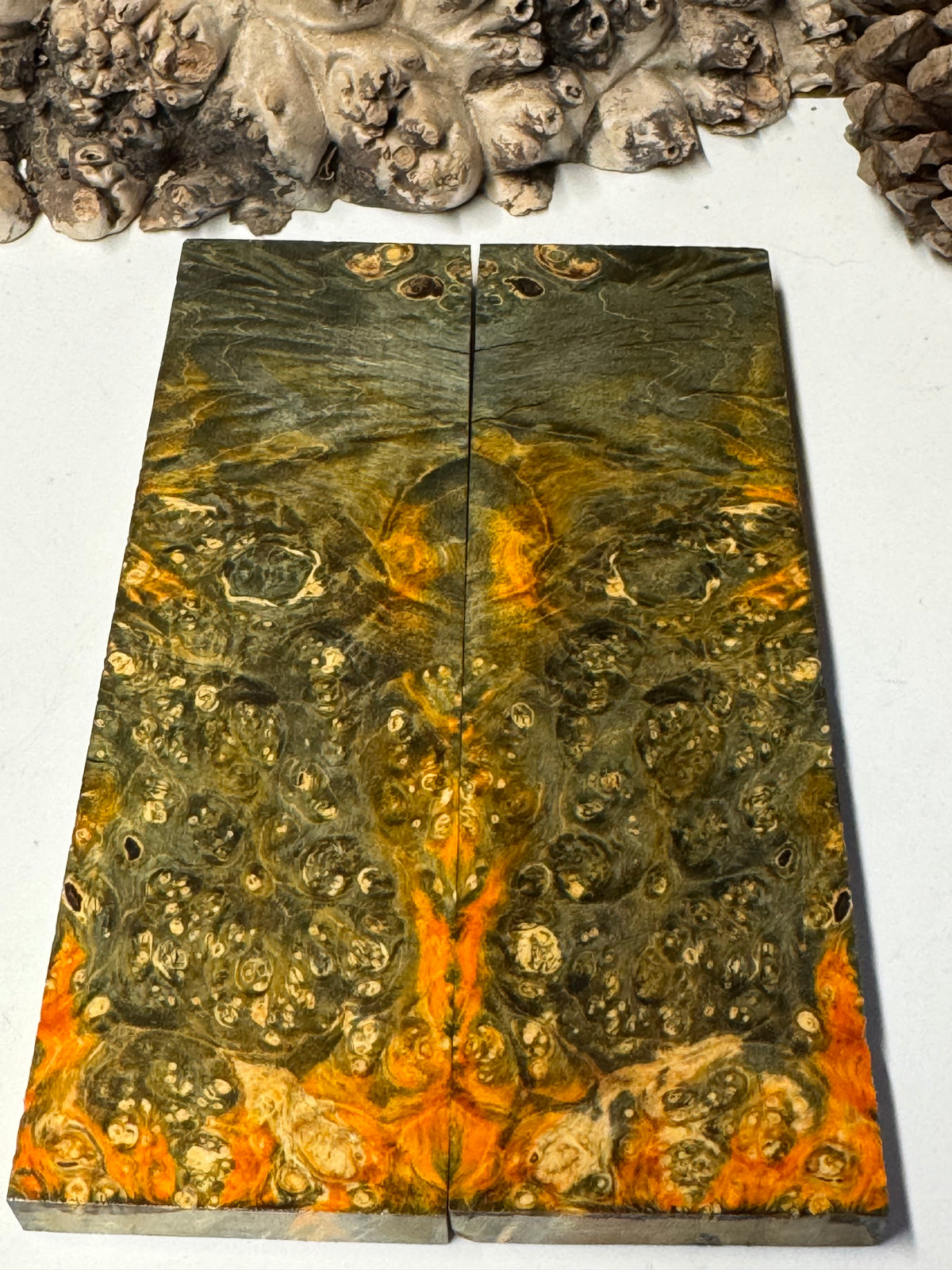Stabilized Box Elder Burl Knife Scales / 1911 Grips BE72