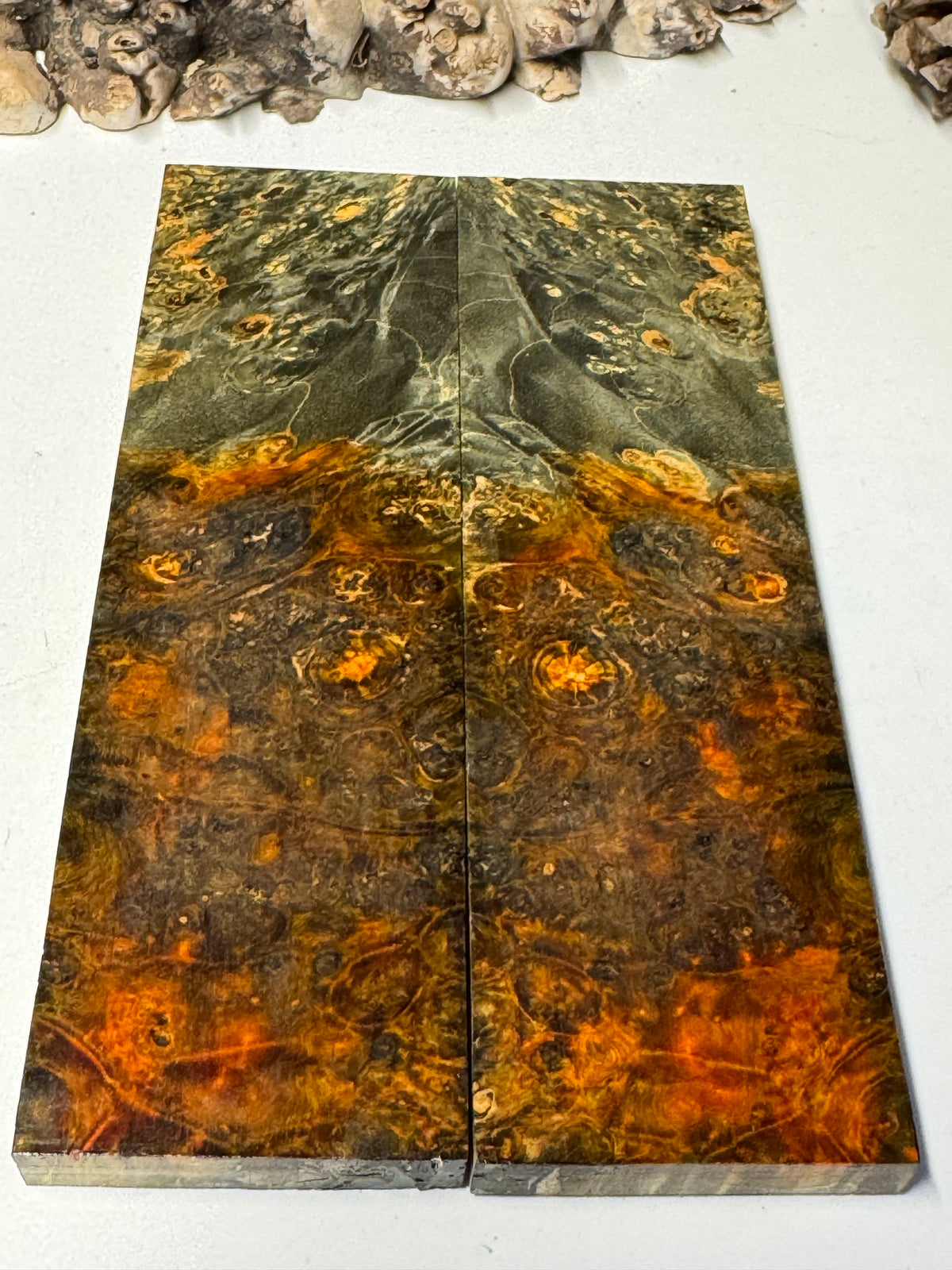 Stabilized Box Elder Burl Knife Scales / 1911 Grips BE73