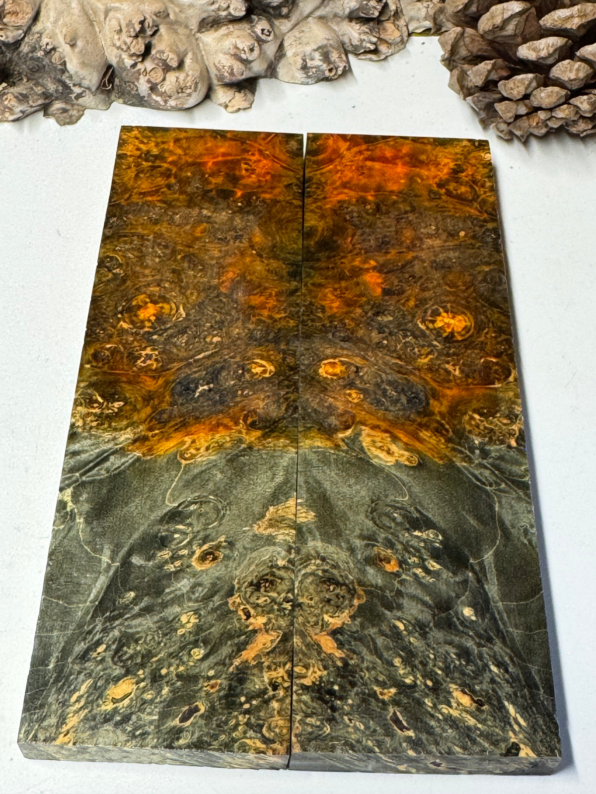 Stabilized Box Elder Burl Knife Scales / 1911 Grips BE73