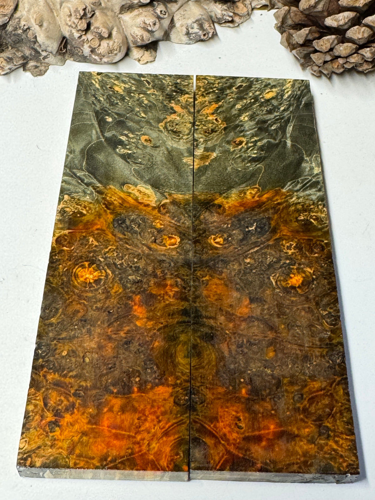 Stabilized Box Elder Burl Knife Scales / 1911 Grips BE73