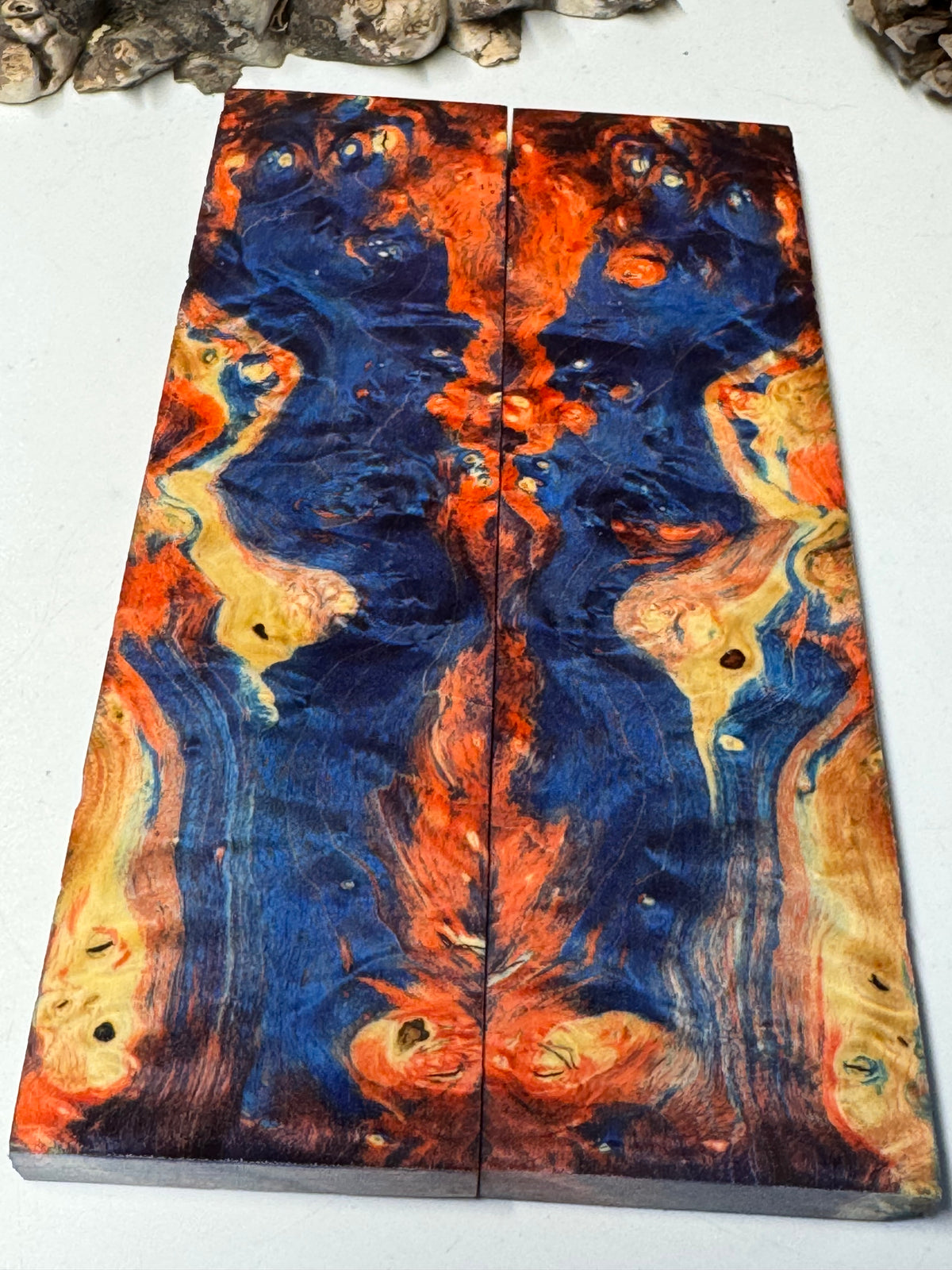 Stabilized Box Elder Burl Knife Scales / 1911 Grips BE74