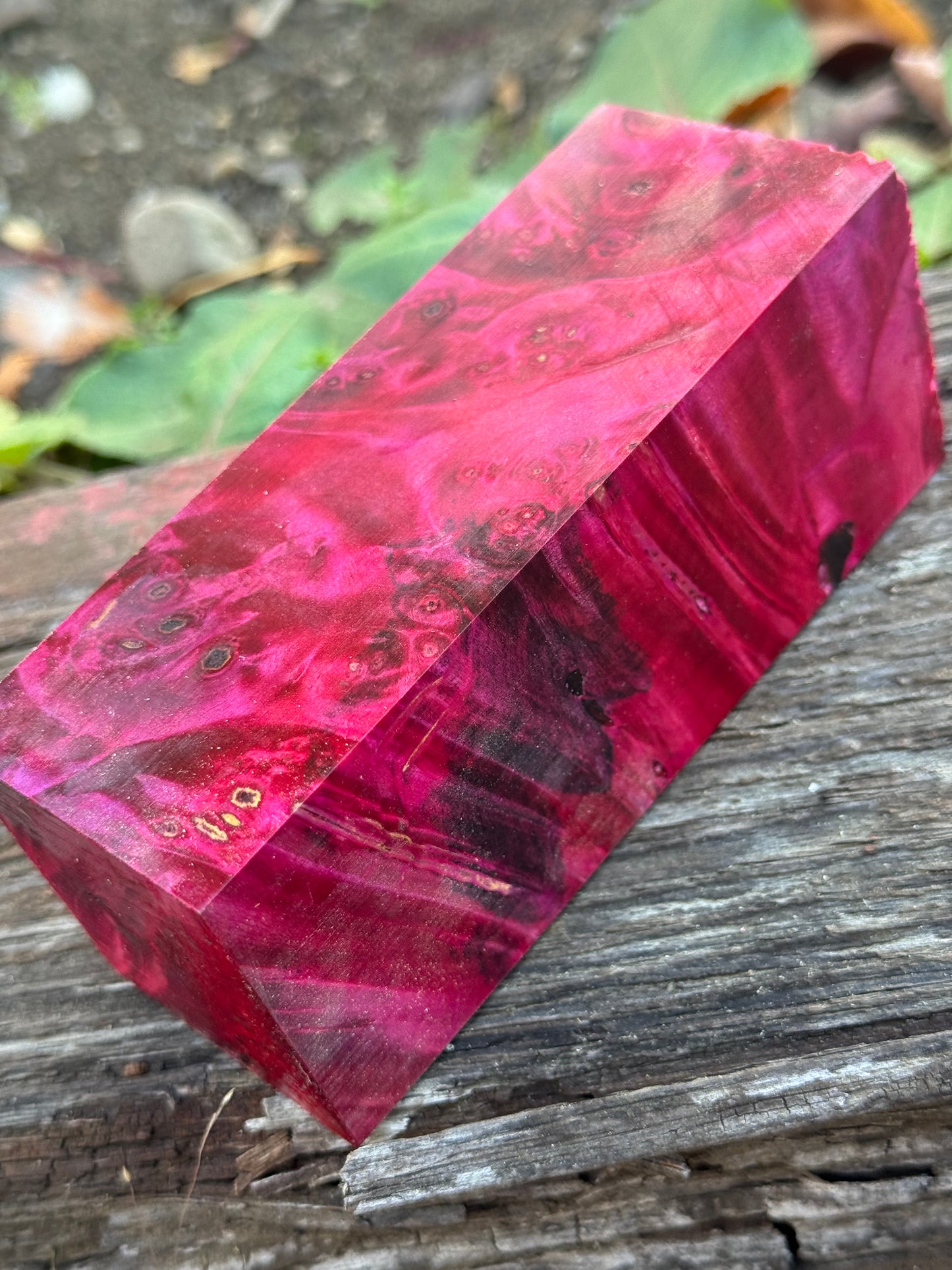 Stabilized Buckeye Burl Knife Scales/ Turning Block  2"x 2" X 5 1/4"  BB-17