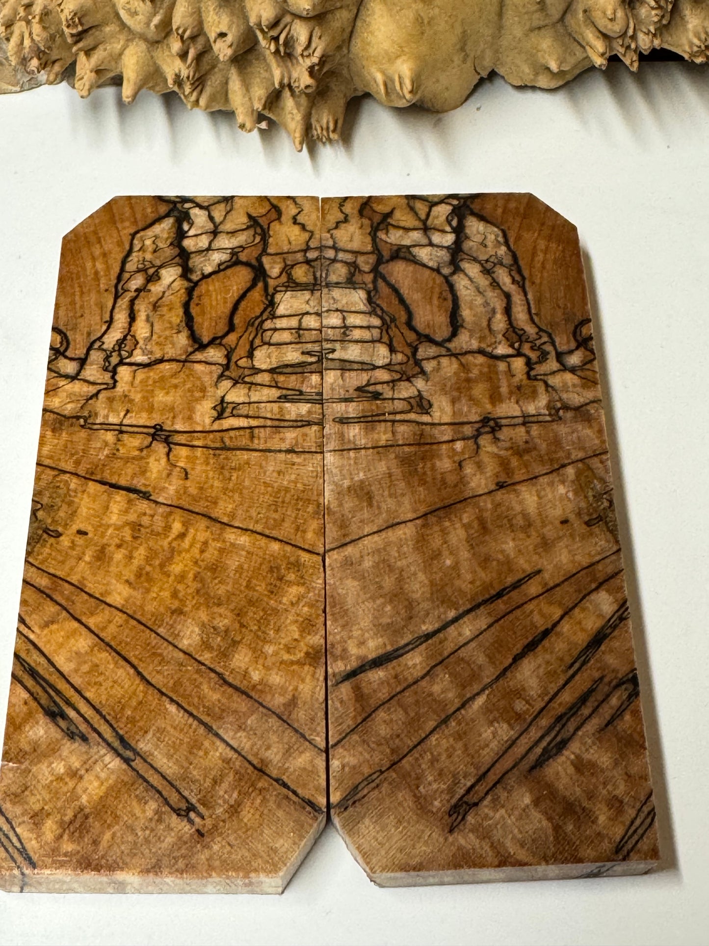 Stabilized Spalted Sugar Maple Maple Knife Scales/ 1911 Grips SM10