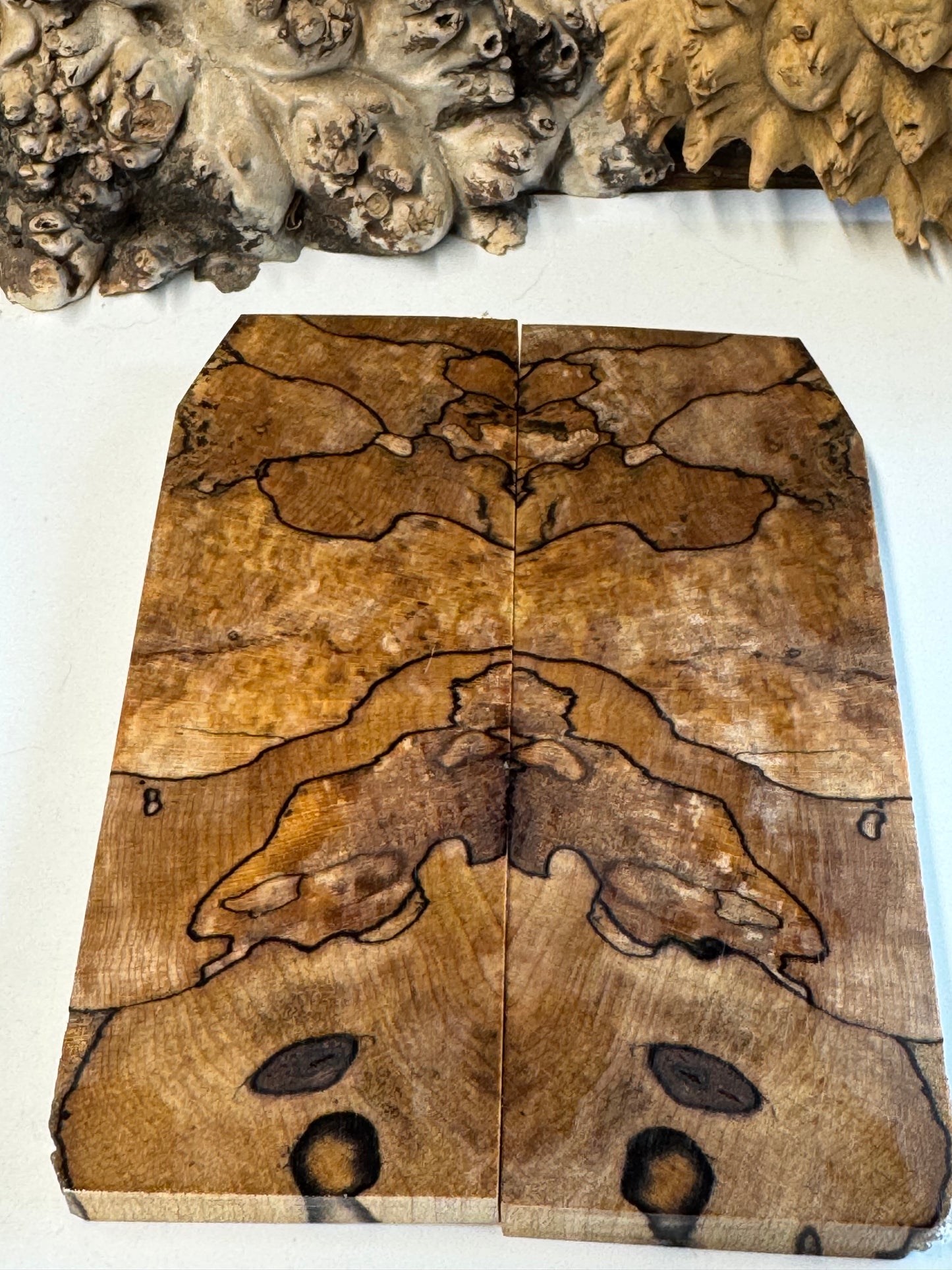 Stabilized Spalted Sugar Maple Maple Knife Scales/ 1911 Grips SM17