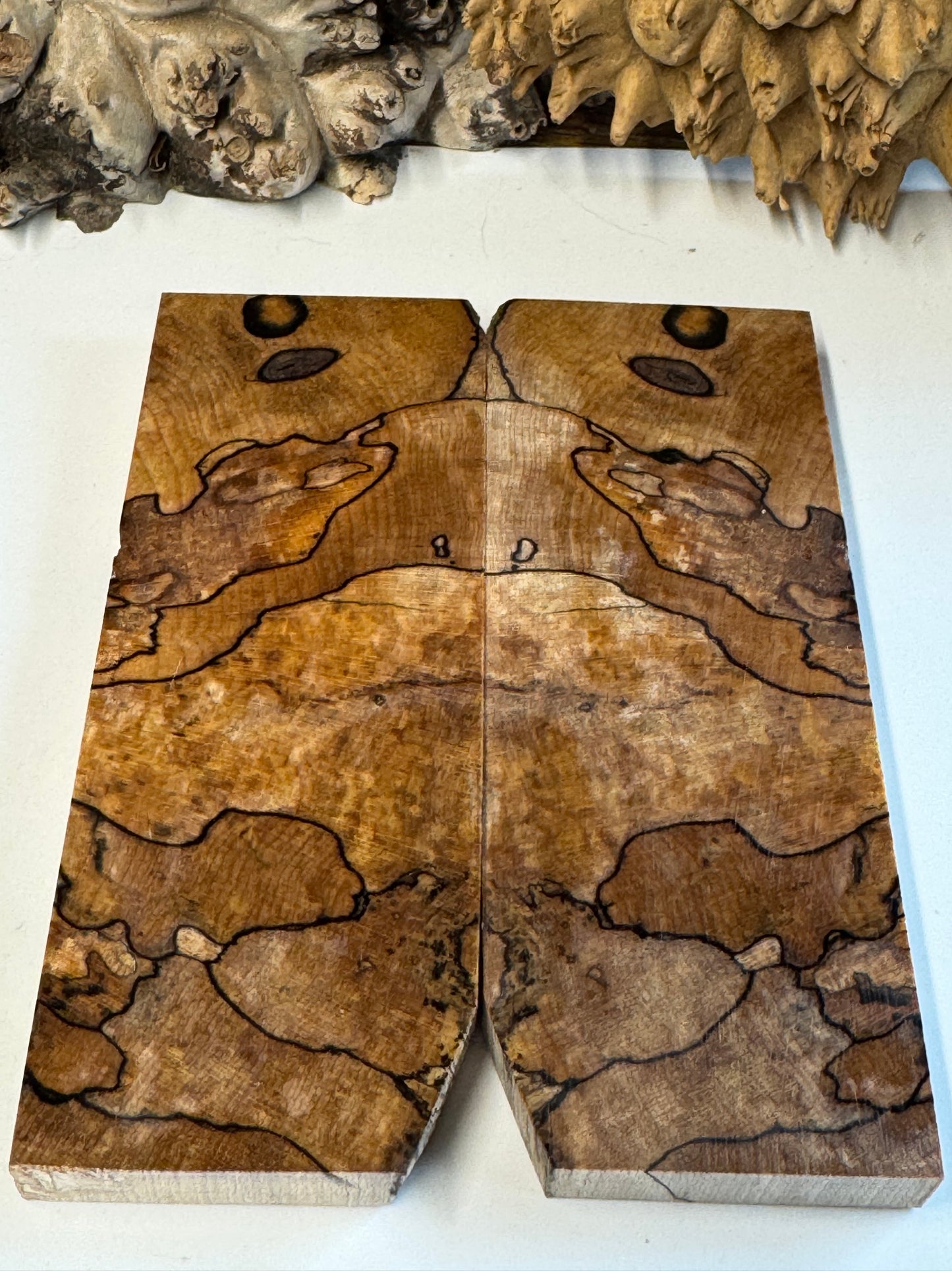 Stabilized Spalted Sugar Maple Maple Knife Scales/ 1911 Grips SM17