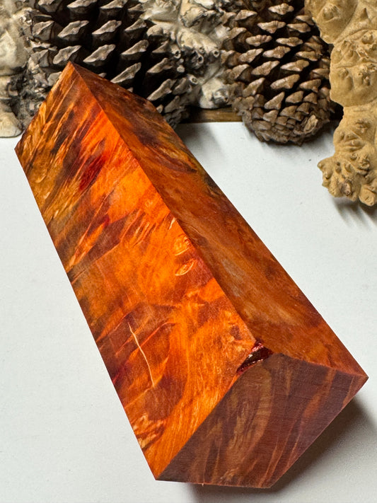 BE3  Stabilized Box Elder Burl Block  Knife scales/Grips/ Game Call/Turning