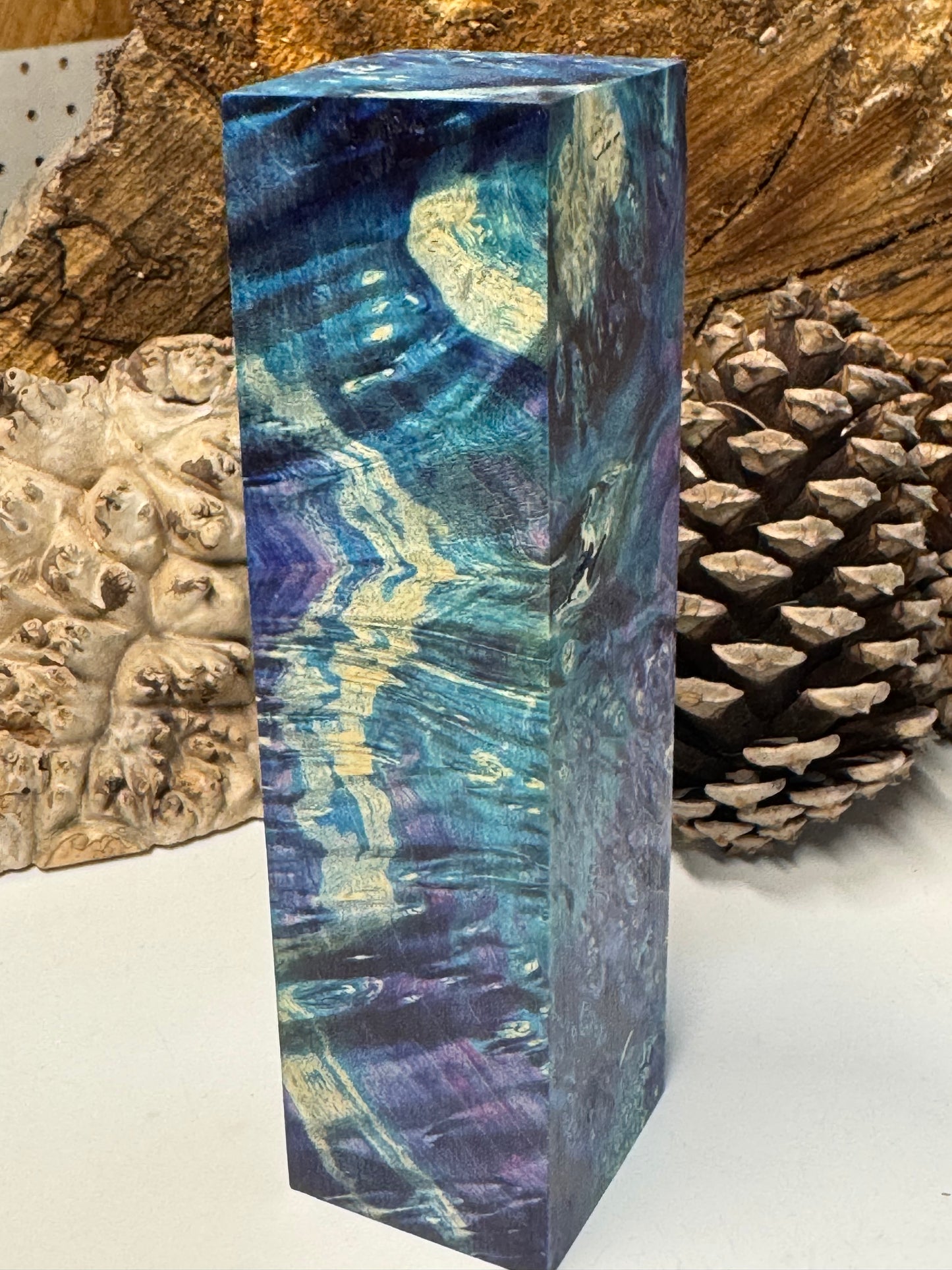 BE6  Stabilized Box Elder Burl Block Premium Turning Wood & Knife Handle Material
