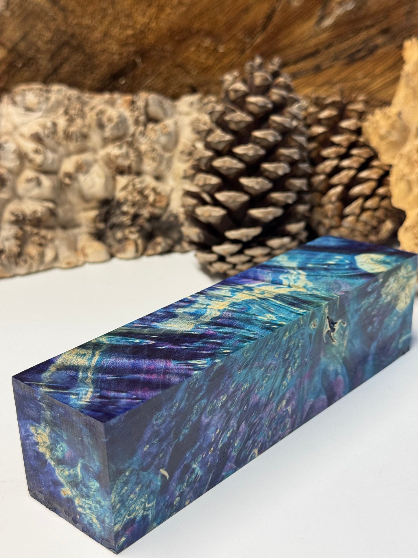 BE6  Stabilized Box Elder Burl Block Premium Turning Wood & Knife Handle Material