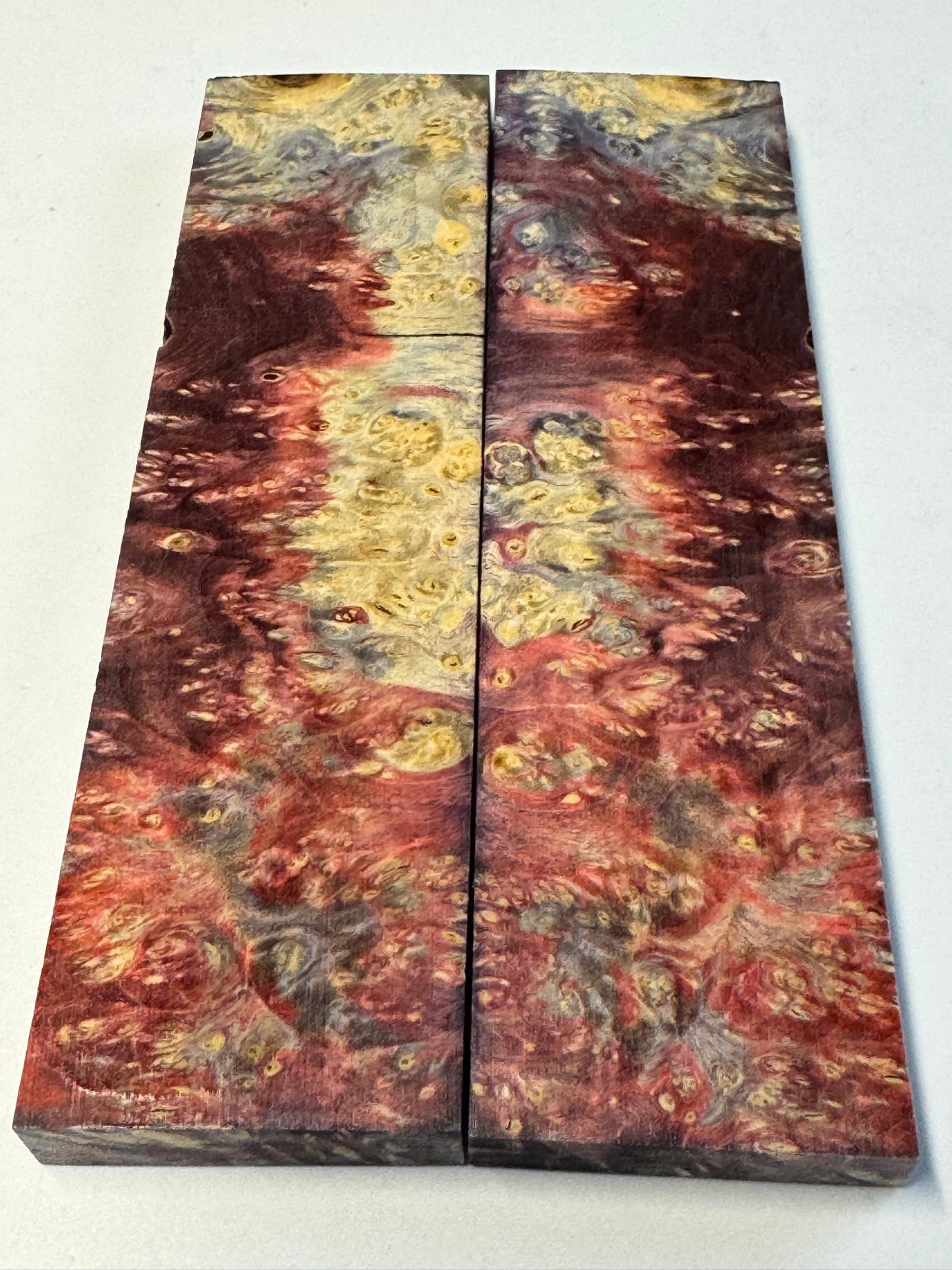 BE10 Stabilized Box Elder Burl Knife Scales / 1911 Grips – Premium Burl Wood Handle Material