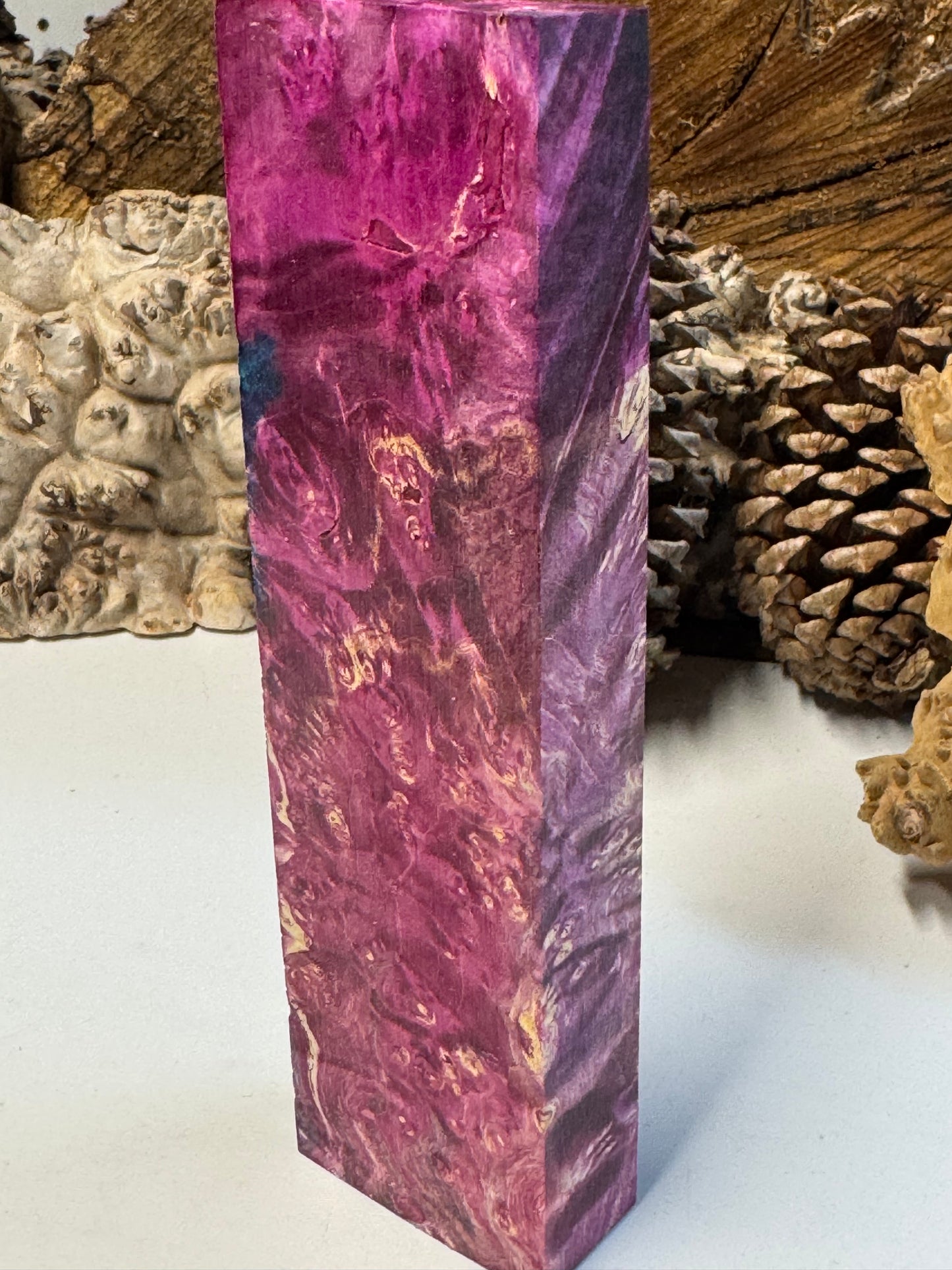 BE11 Stabilized Box Elder Burl Knife Block 1911 Grips Handle Material