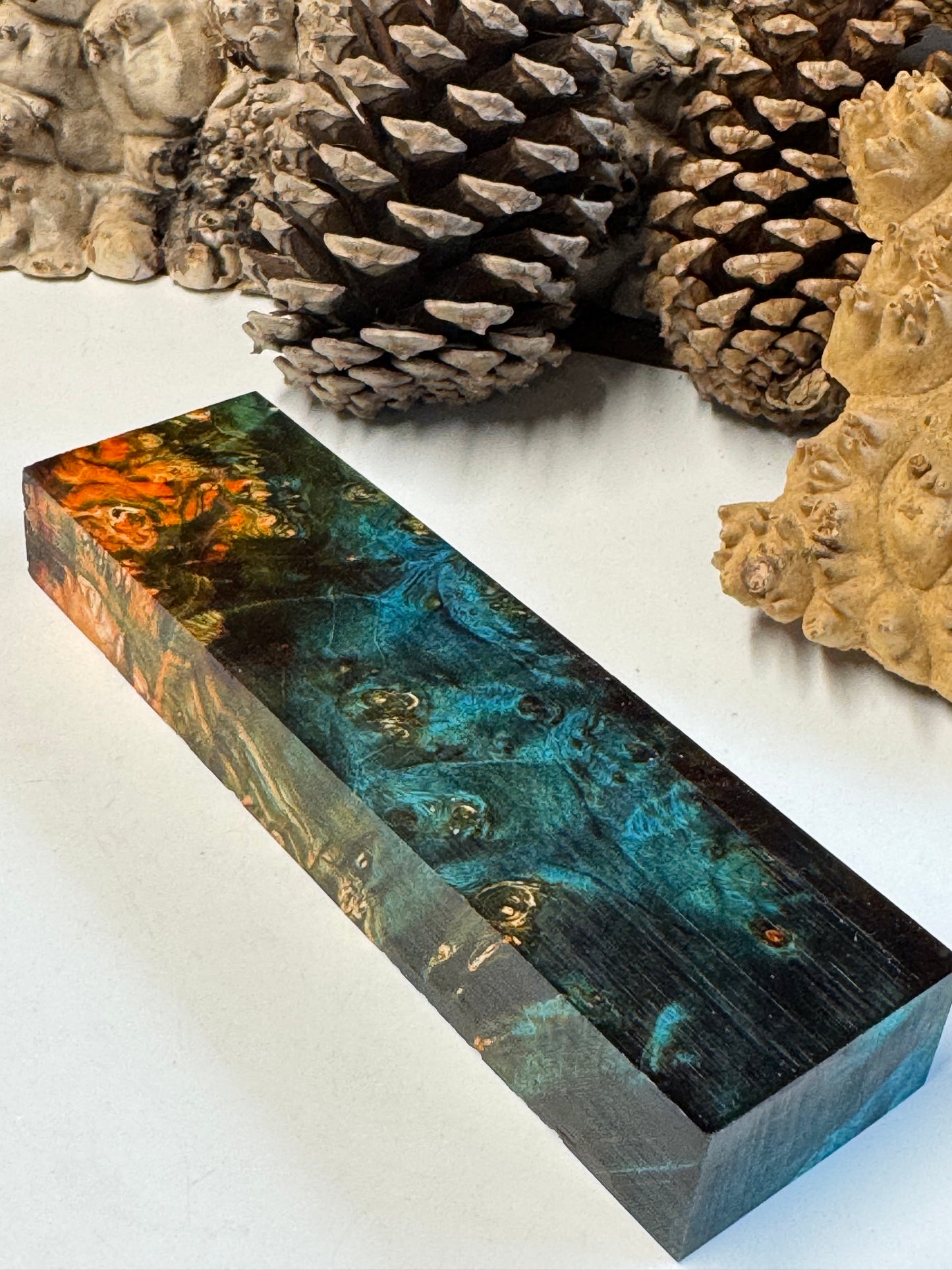 BE14 Stabilized Box Elder Burl Knife Block 1911 Grips Handle Material