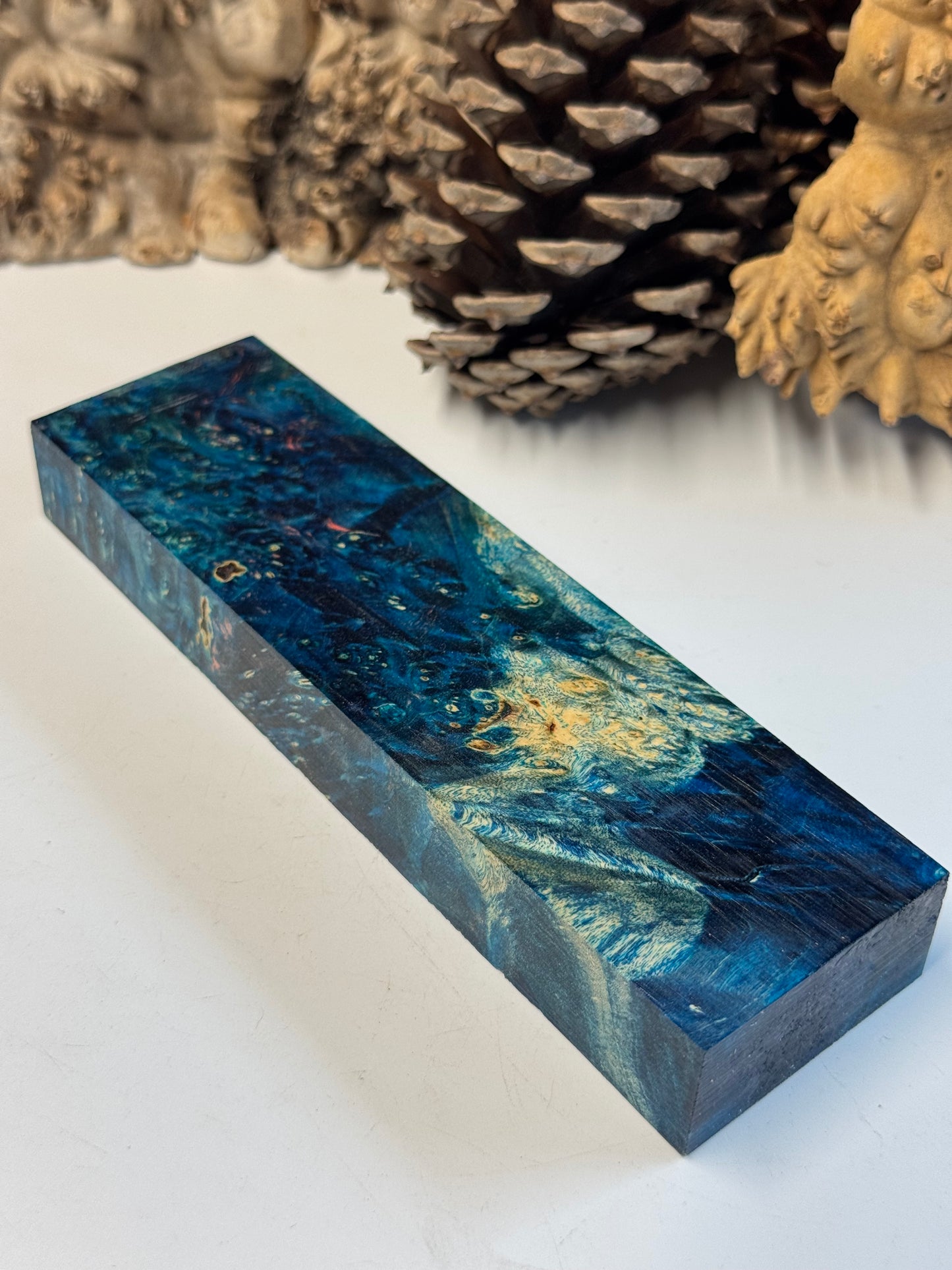 BE16 Stabilized Box Elder Burl Knife Block 1911 Grips Handle Material