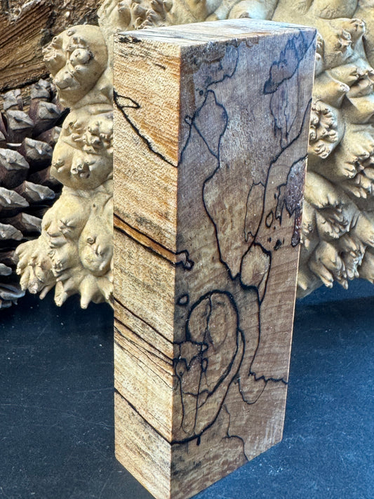 SM21 Stabilized Spalted Sugar Maple Knife Scales/Block 1911 Grips Natural