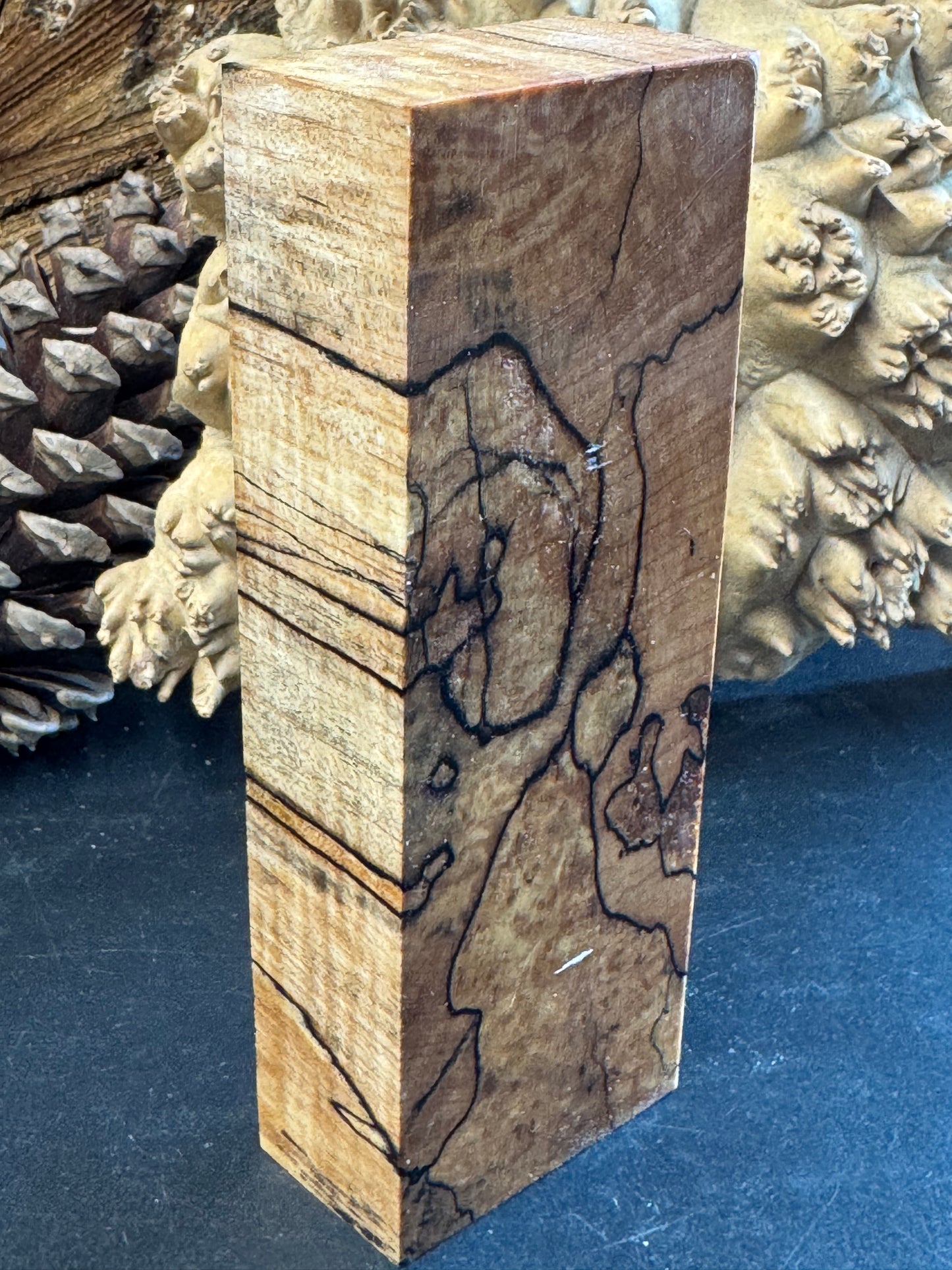 SM21 Stabilized Spalted Sugar Maple Knife Scales/Block 1911 Grips Natural