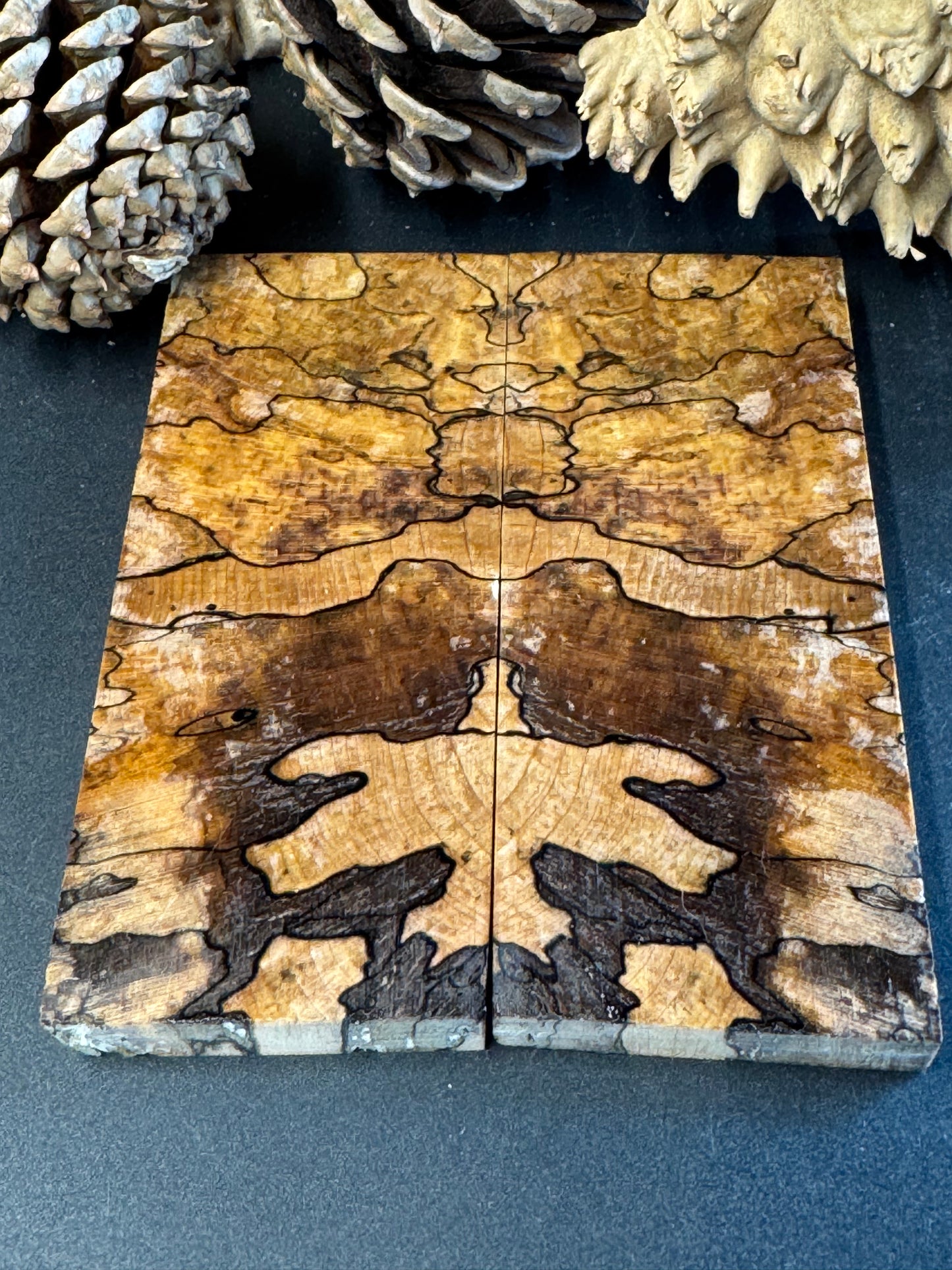 SM11 Stabilized Spalted Sugar Maple Knife Scales 1911 Grips Natural