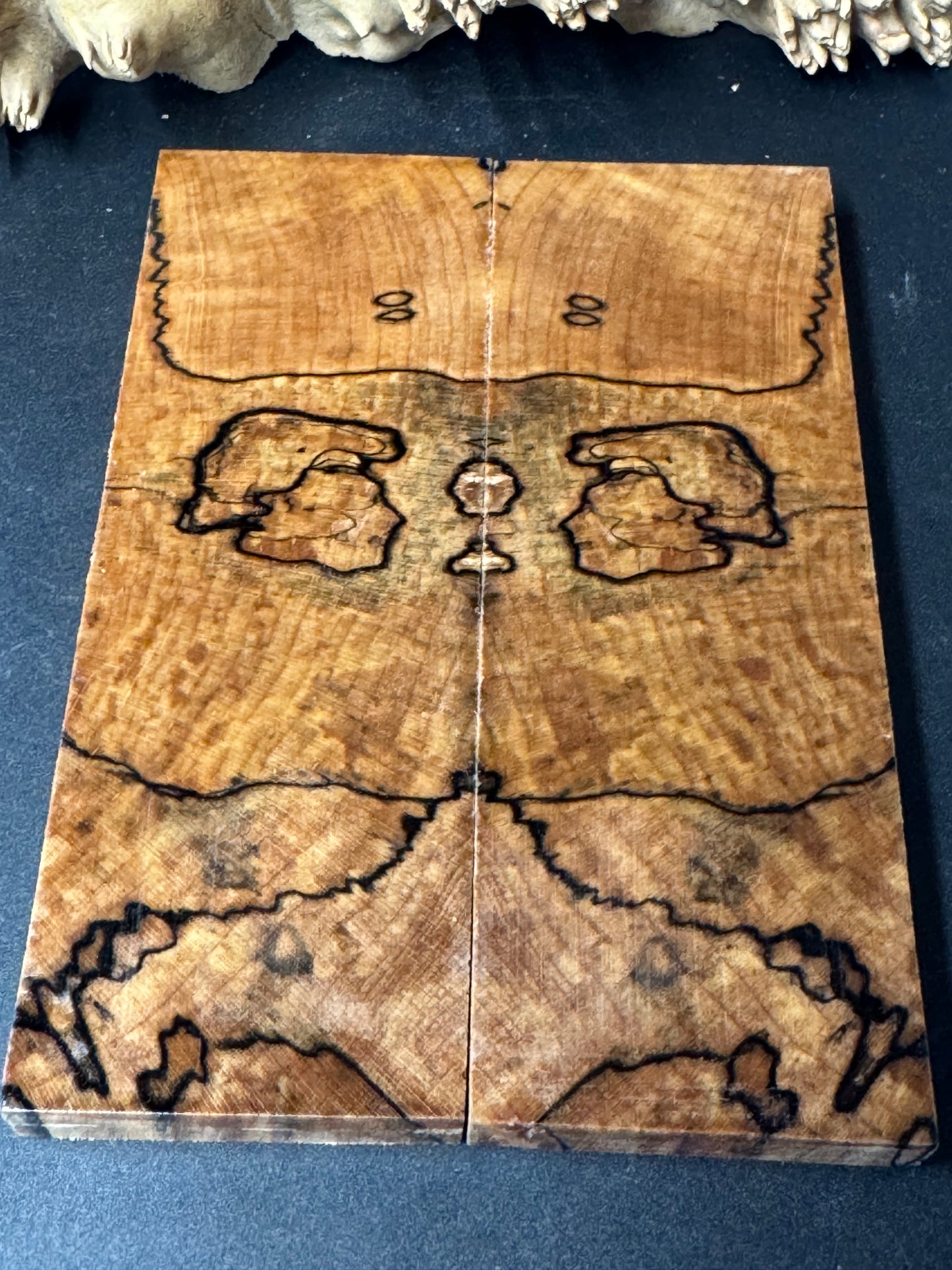 SM16 Stabilized Spalted Sugar Maple Knife Scales 1911 Grips Natural