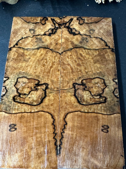 SM16 Stabilized Spalted Sugar Maple Knife Scales 1911 Grips Natural