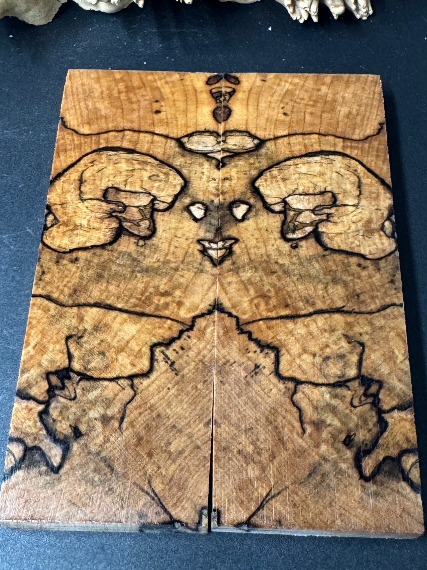 SM17 Stabilized Spalted Sugar Maple Knife Scales 1911 Grips Natural