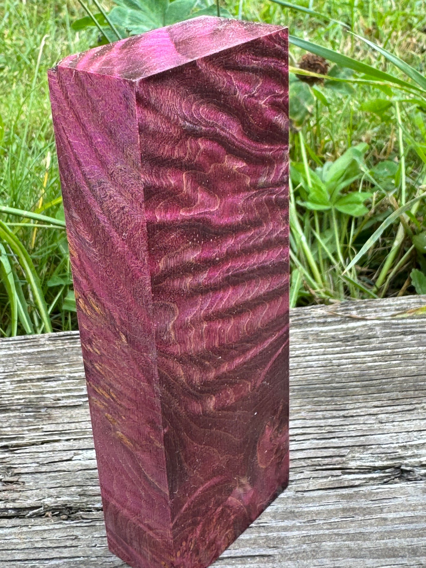 BLM20 Stabilized Big Leaf Maple Burl Knife Scales 1911 Grips Natural Burl
