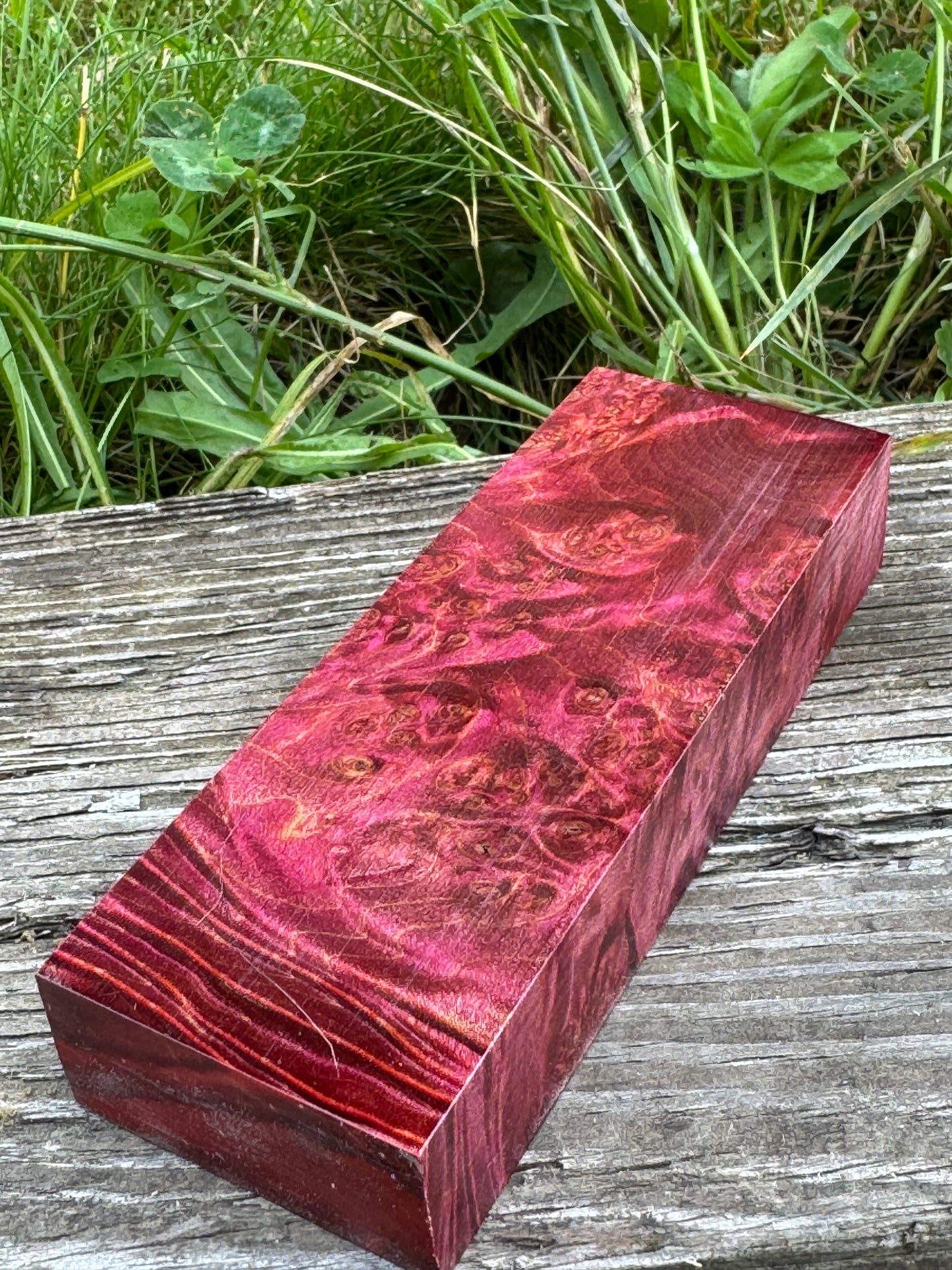 BLM21 Stabilized Big Leaf Maple Burl Knife Scales 1911 Grips Natural Burl