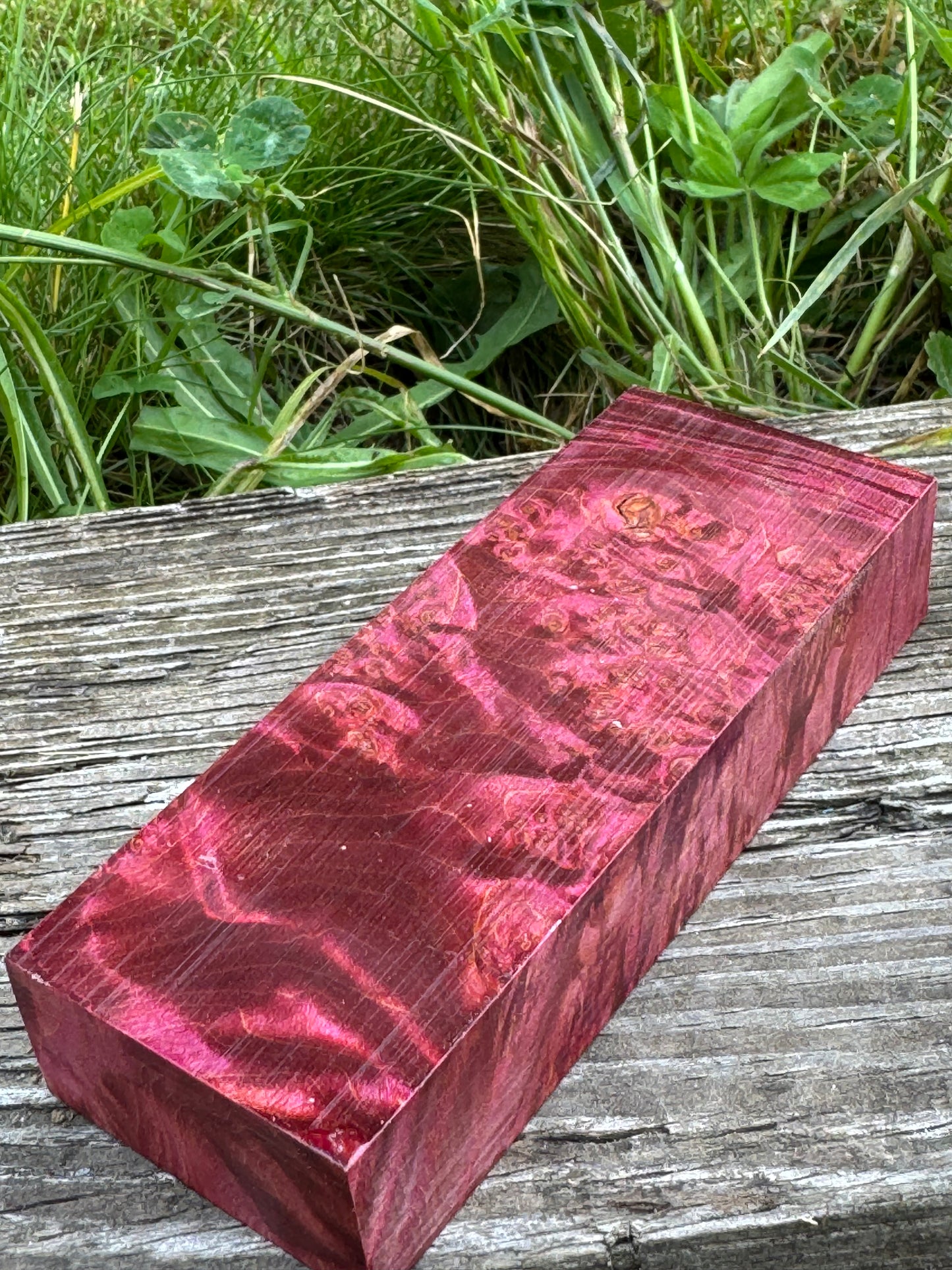 BLM21 Stabilized Big Leaf Maple Burl Knife Scales 1911 Grips Natural Burl