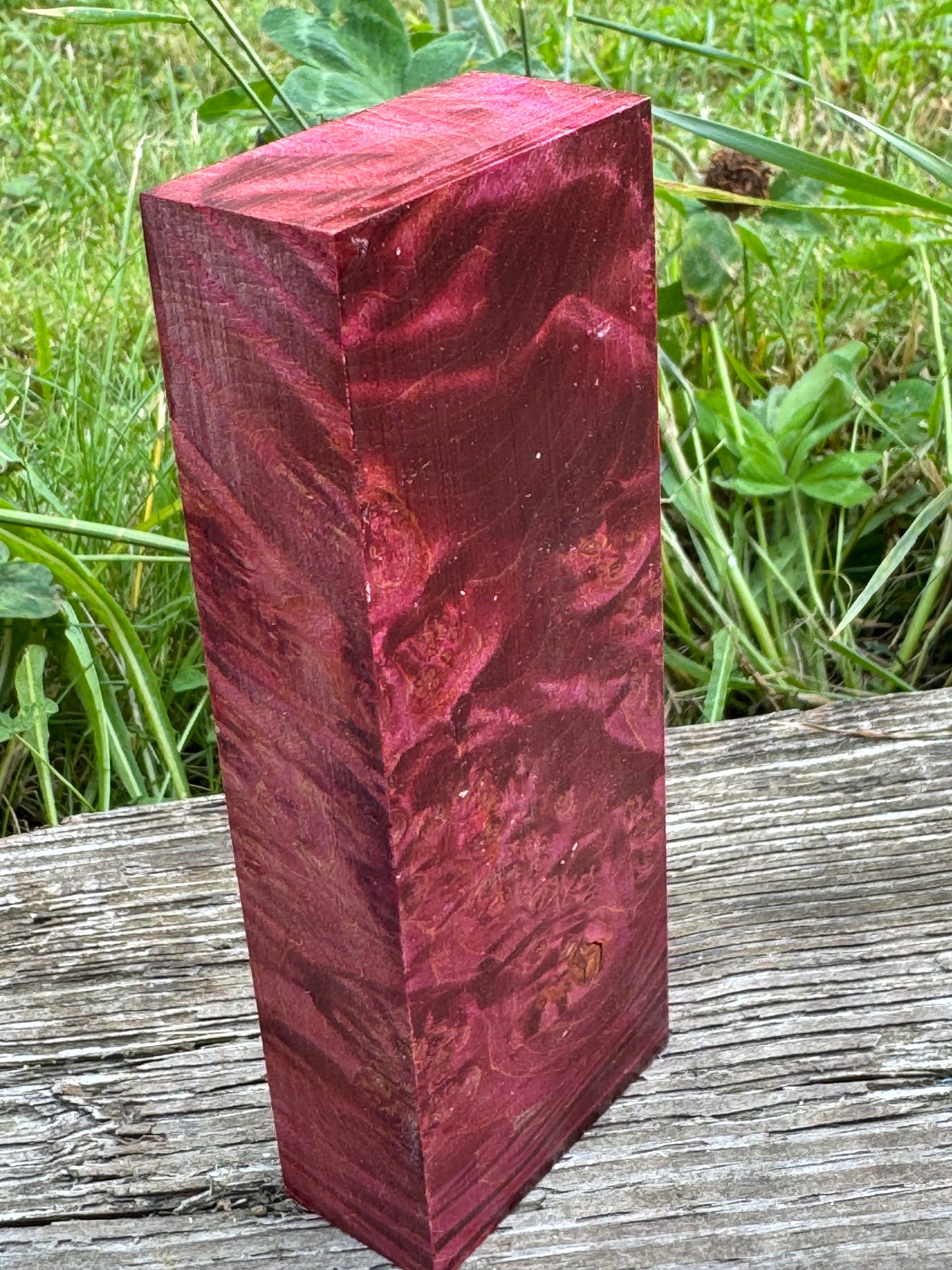 BLM21 Stabilized Big Leaf Maple Burl Knife Scales 1911 Grips Natural Burl