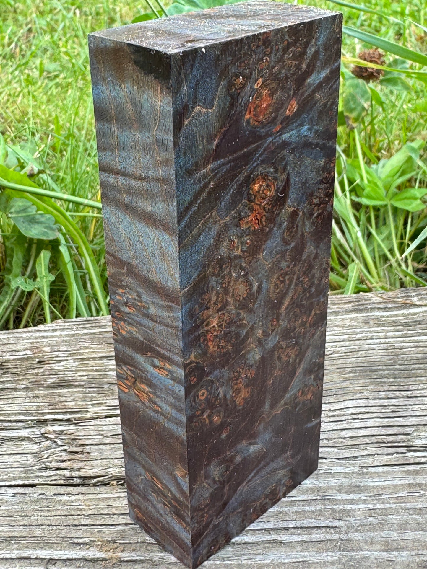 BLM23 Stabilized Big Leaf Maple Burl Knife Scales 1911 Grips Natural Burl