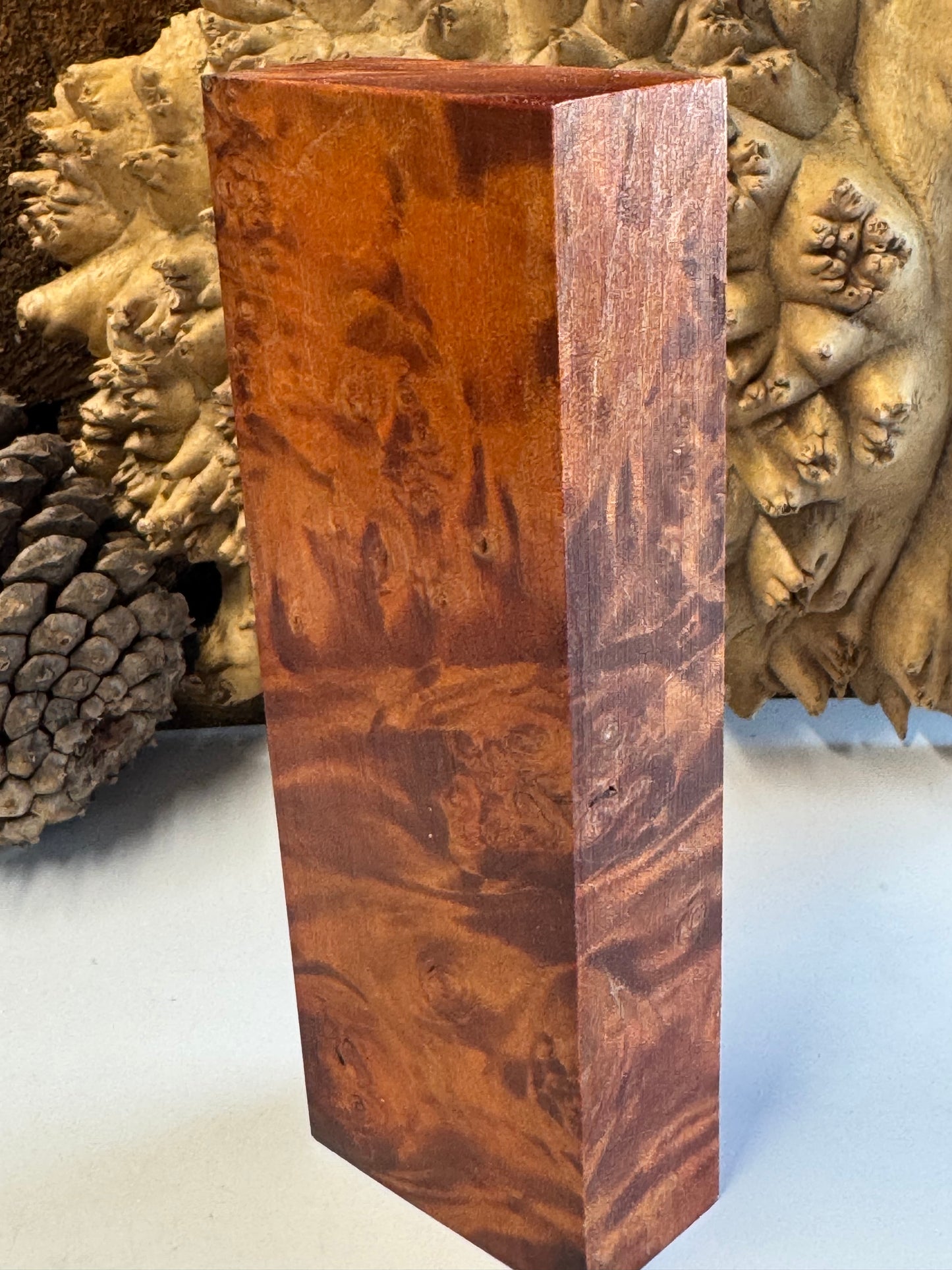 BLM24 Stabilized Big Leaf Maple Burl Knife Scales 1911 Grips Natural Burl