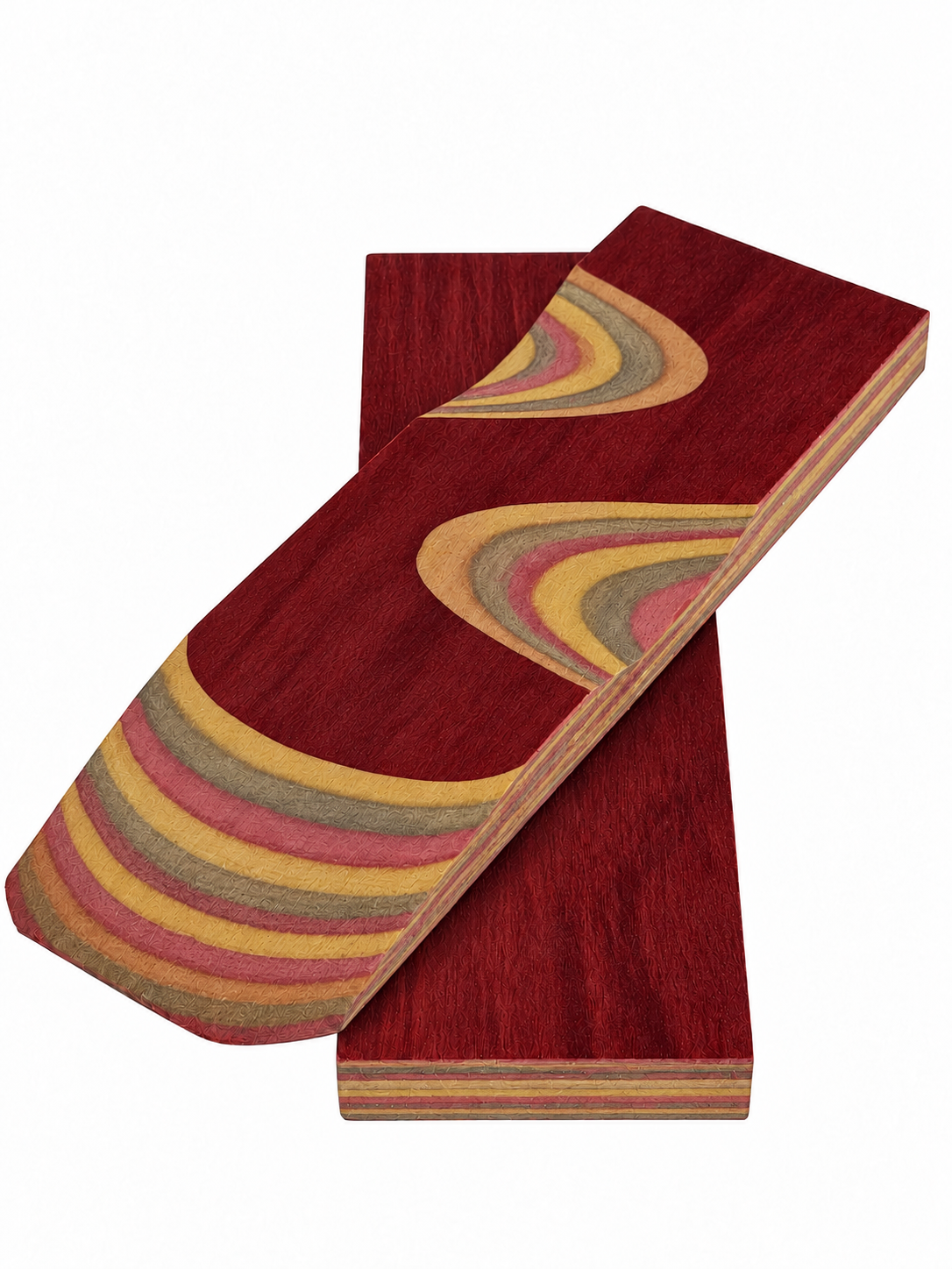 DymaLux Knife Handle Scales - Stabilized Laminated Wood Pair - Choose Your Color