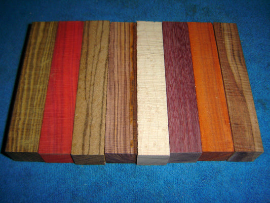Mixed Lot of Exotic Wood Penn/Call blanks  15/16" X 5-1/4"