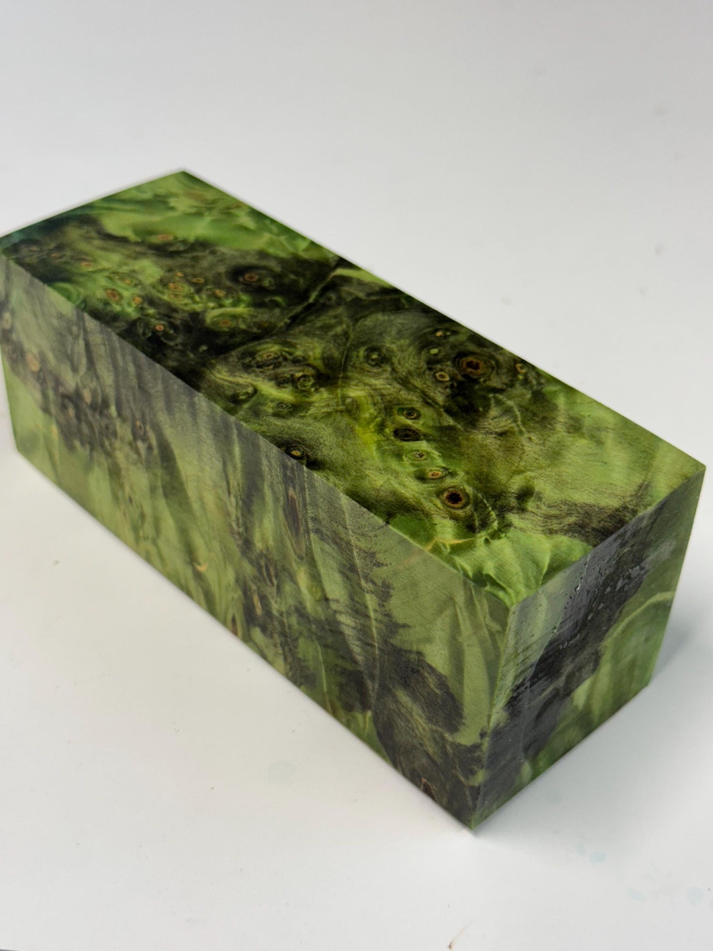 Stabilized Buckeye Burl Knife Scales/ Turning Block  2"x 2" X 5 1/4"  BB-3